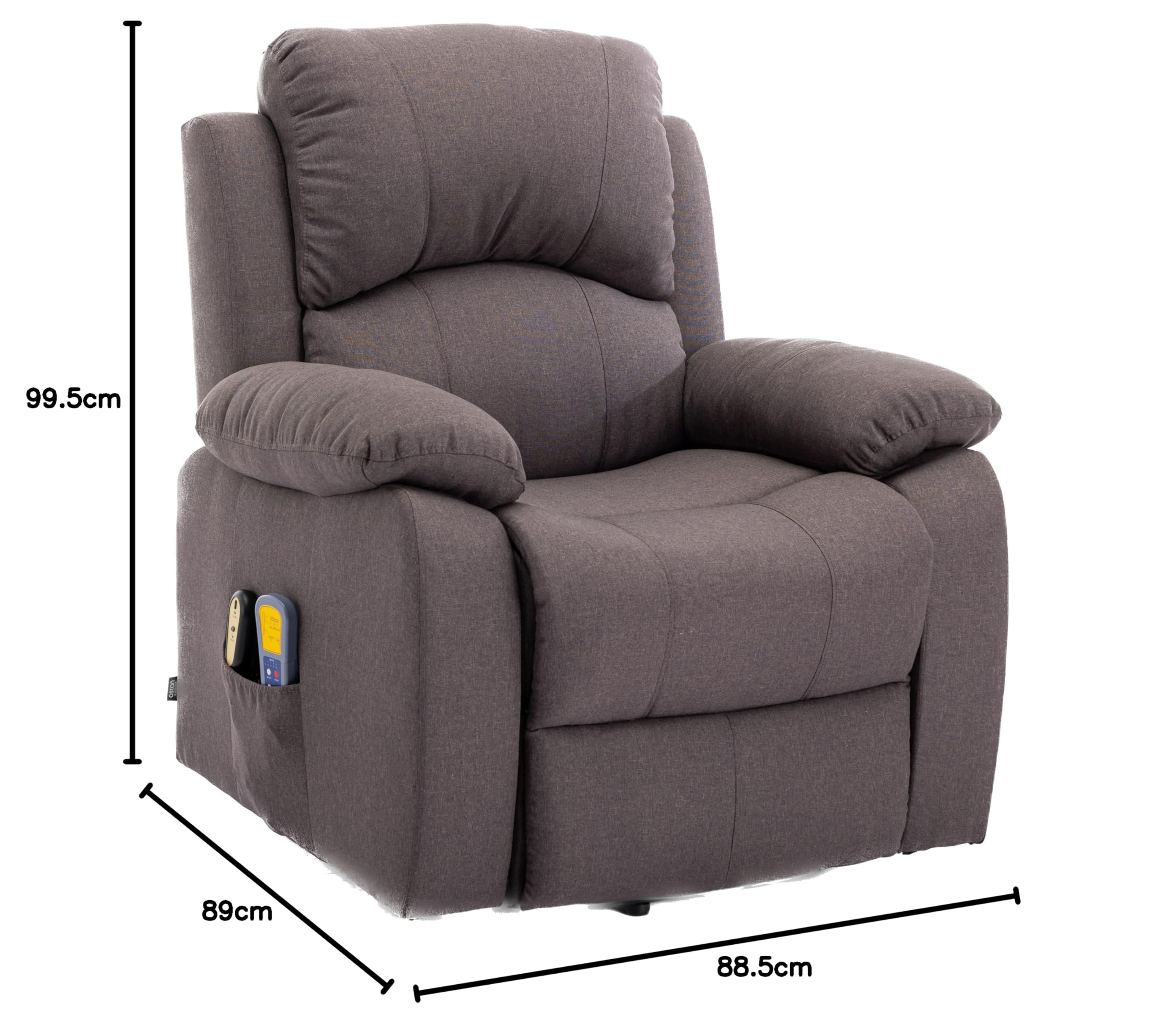 Astan Hogar Sillón Relax con Función Auto-Ayuda (Levanta Personas), Reclinación Eléctrica, Masaje Y Termoterapia, Modelo Ramón AH-AR30920MR