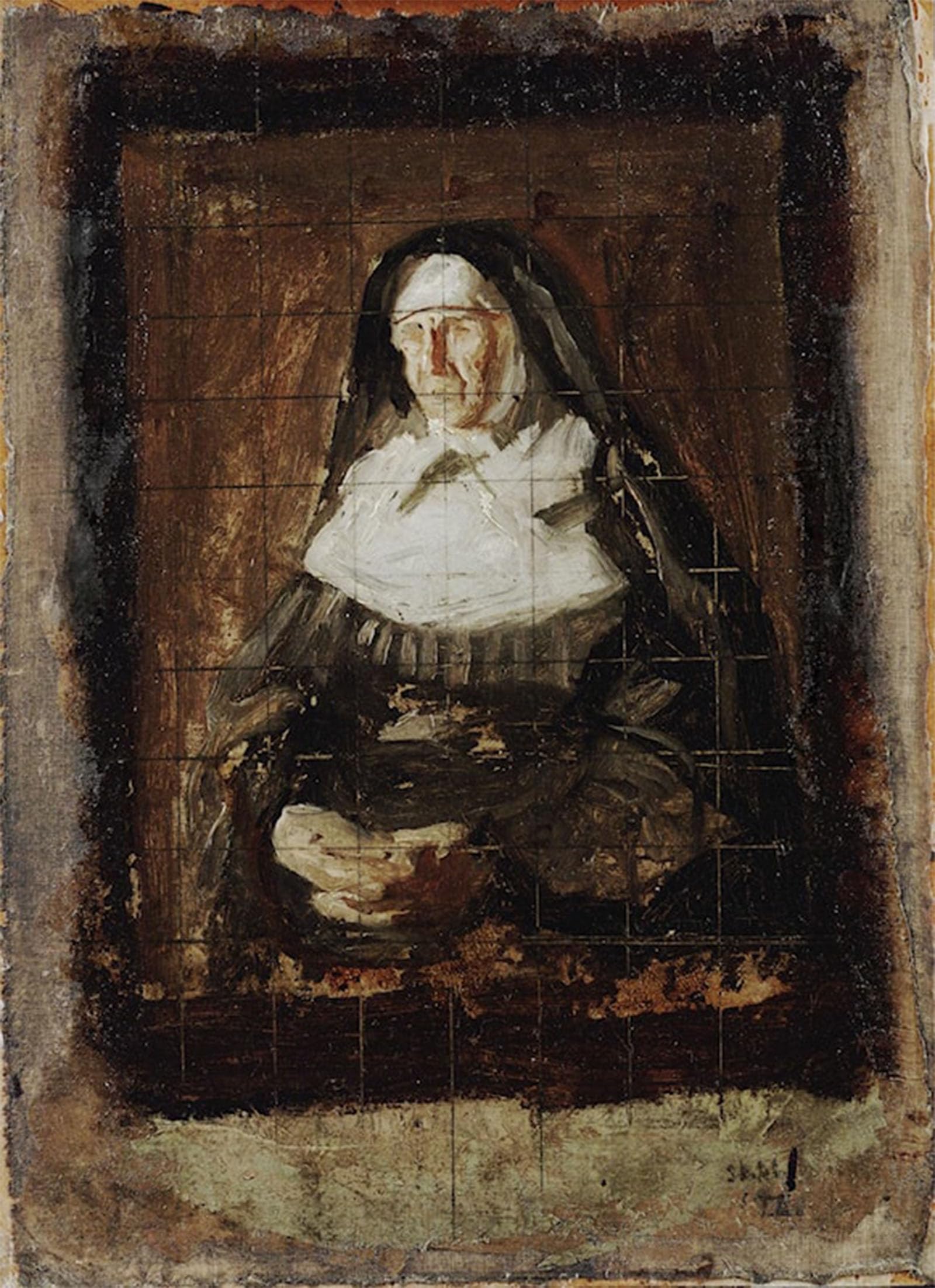 ARTXLXXBN Famous Prints Artwork Pictures Poster Painting Art Sketch for Portrait of Mother Waldron Eakins Artwork Landscape Pictures for Home Decor 60x90cm