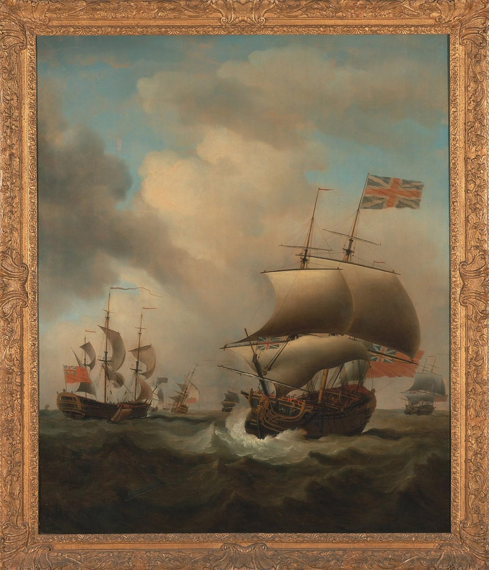 ARTXLXXBN Famous Painting Canvas Artwork Graffiti Print Shipping in a Choppy Sea by Famous Painter Portrait Canvas Image for Home Decor 60x90cm
