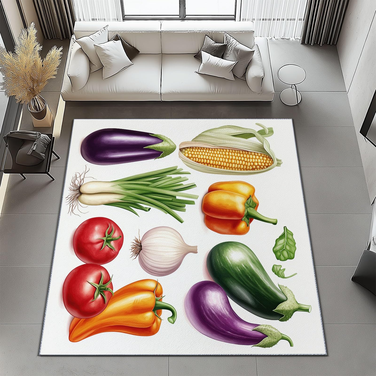 Tapis de salon lavable 60x110 cm aquarelle colorée pour chambre et intérieur