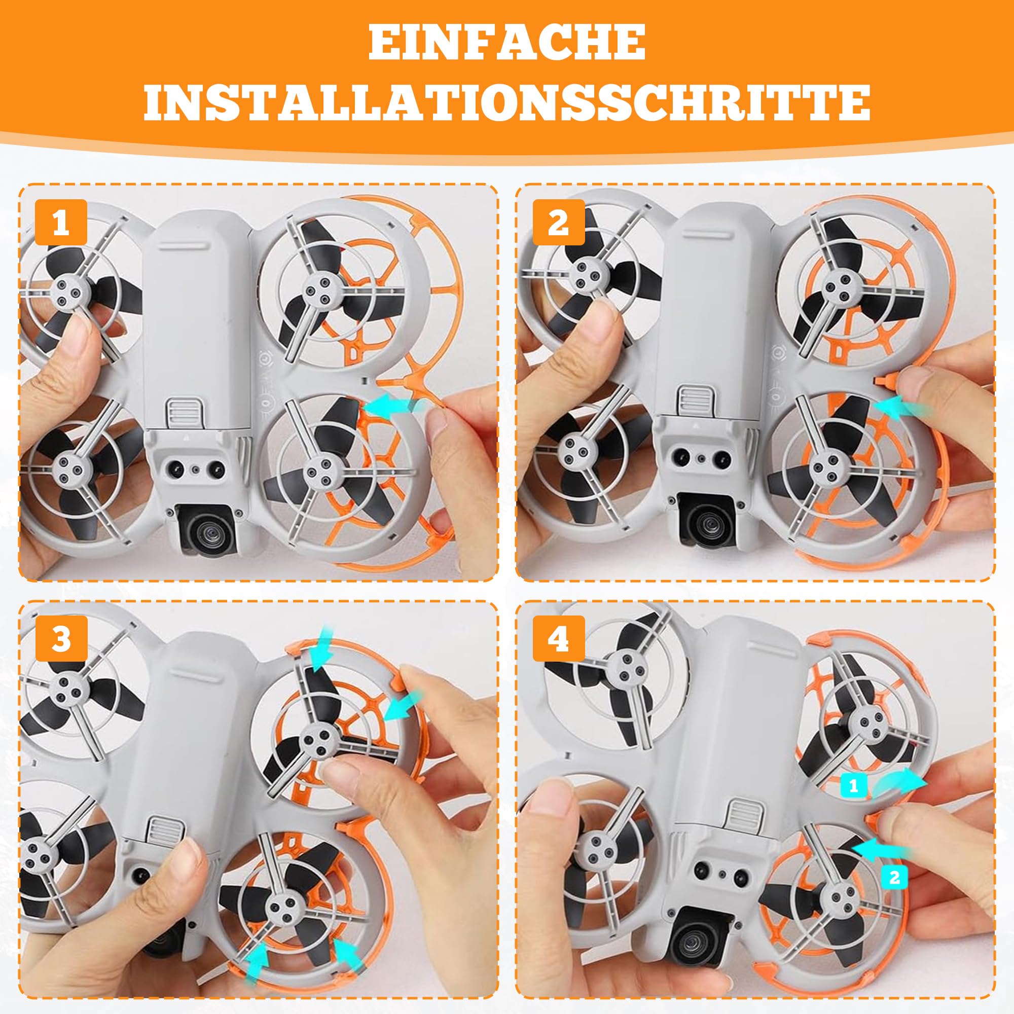 Protection Hélice Drone Dji Neo Protections D'hélice Intégrées Pour DJI Mini 4 Pro,anneau De Protection Hélice Dji Neo Protection Hélice Drone Dji Neo Protections D'hélice Intégrées Pour DJI Mini 4 Pro,anneau De Protection Hélice Dji Neo