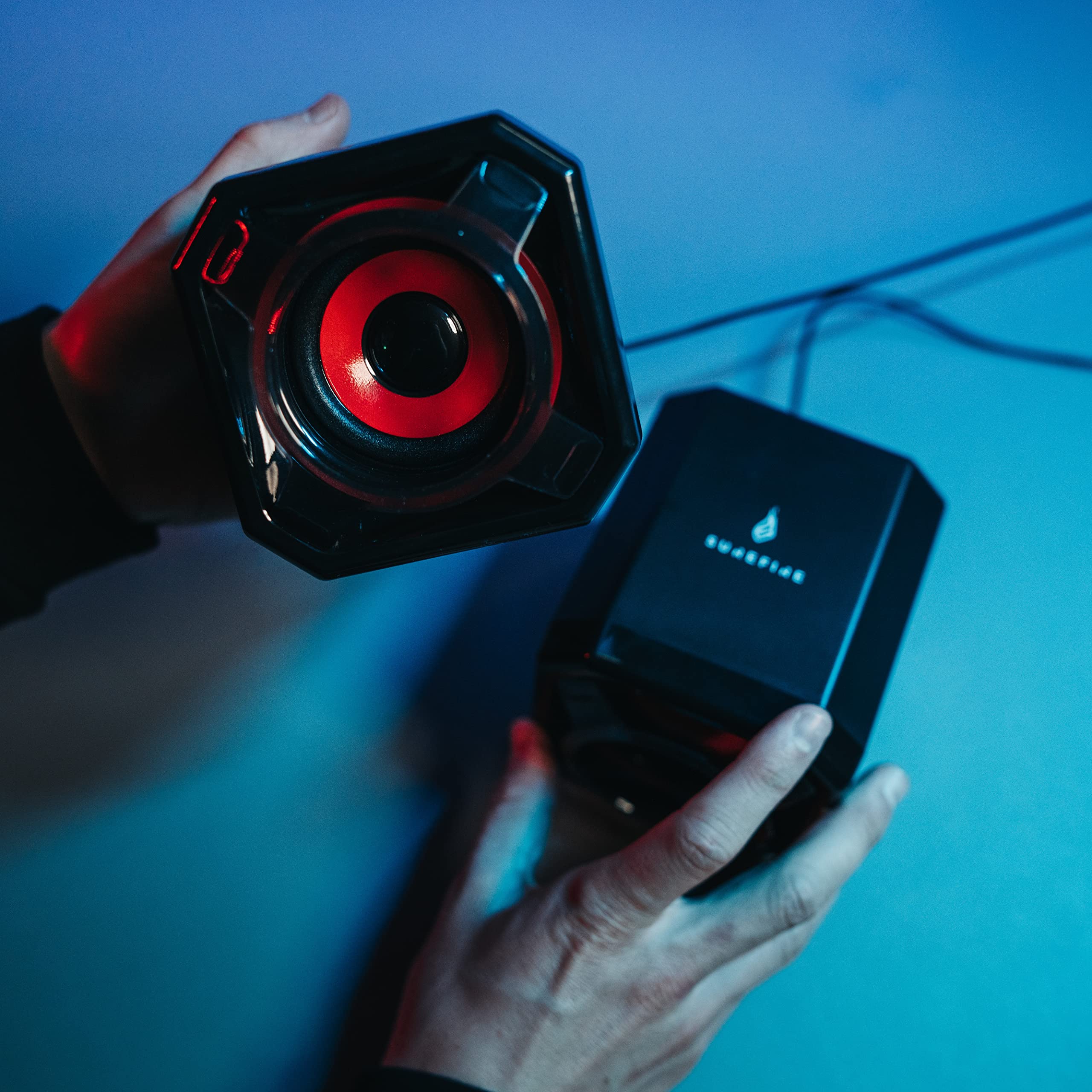 Surefire Altoparlante Gator Eye - Casse stereo gaming 5W - USB 2.0 - Casse per PC, notebook, PlayStation e Xbox I Casse da gioco con USB I Altoparlante per PC I powered by Verbatim