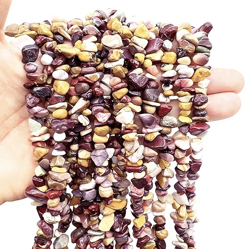 Miniatura 7 de favoramulet Cuentas con chip de cuarzo rosa de 5 a 0.315 in para la fabricación de joyas, hilo de cuentas sueltas de cristal curativo de forma