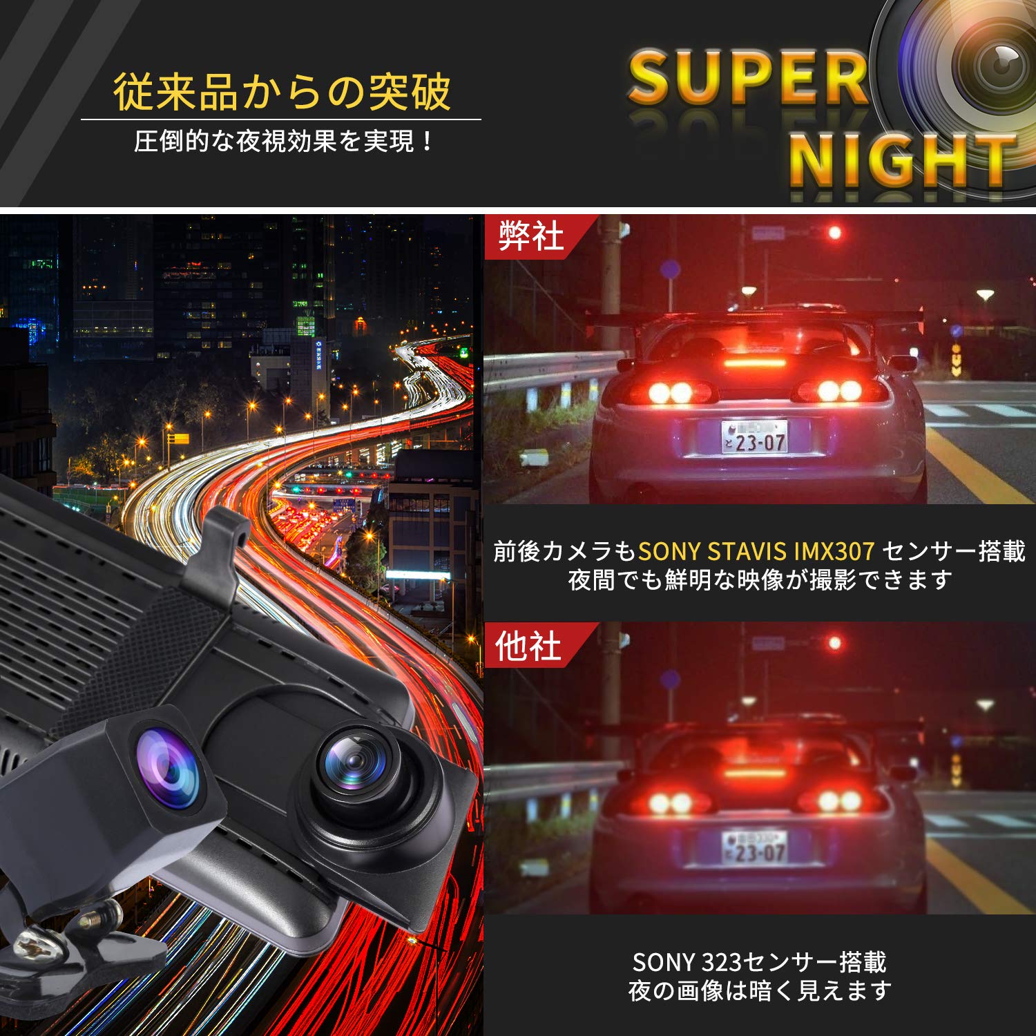 Amazon.co.jp: YAZACO: ミラー型ドライブレコーダー