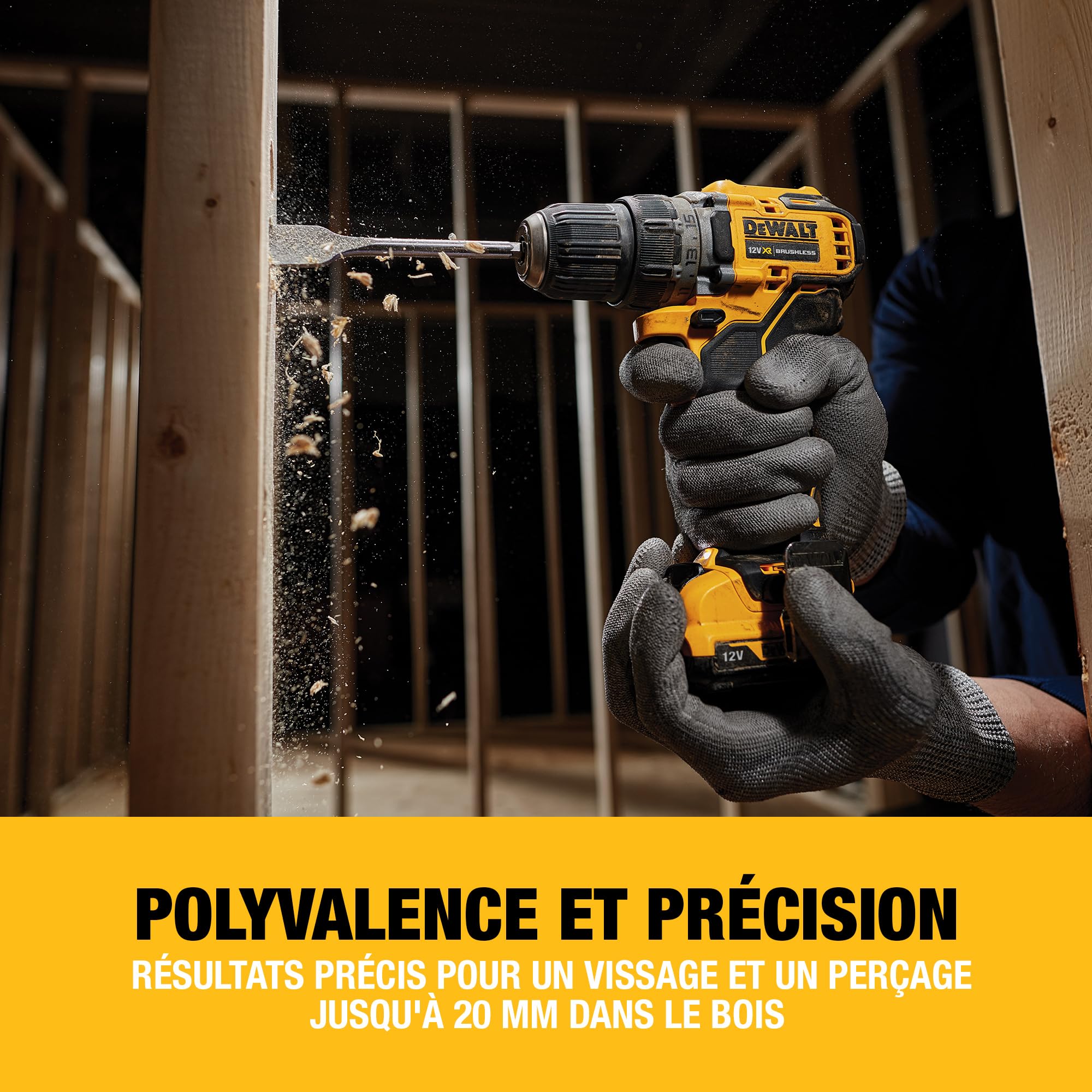 DEWALT Perceuse-visseuse Brushless XR 12V DCD701D2-QW avec 2 batteries Li-Ion 2Ah et coffret TSTAK