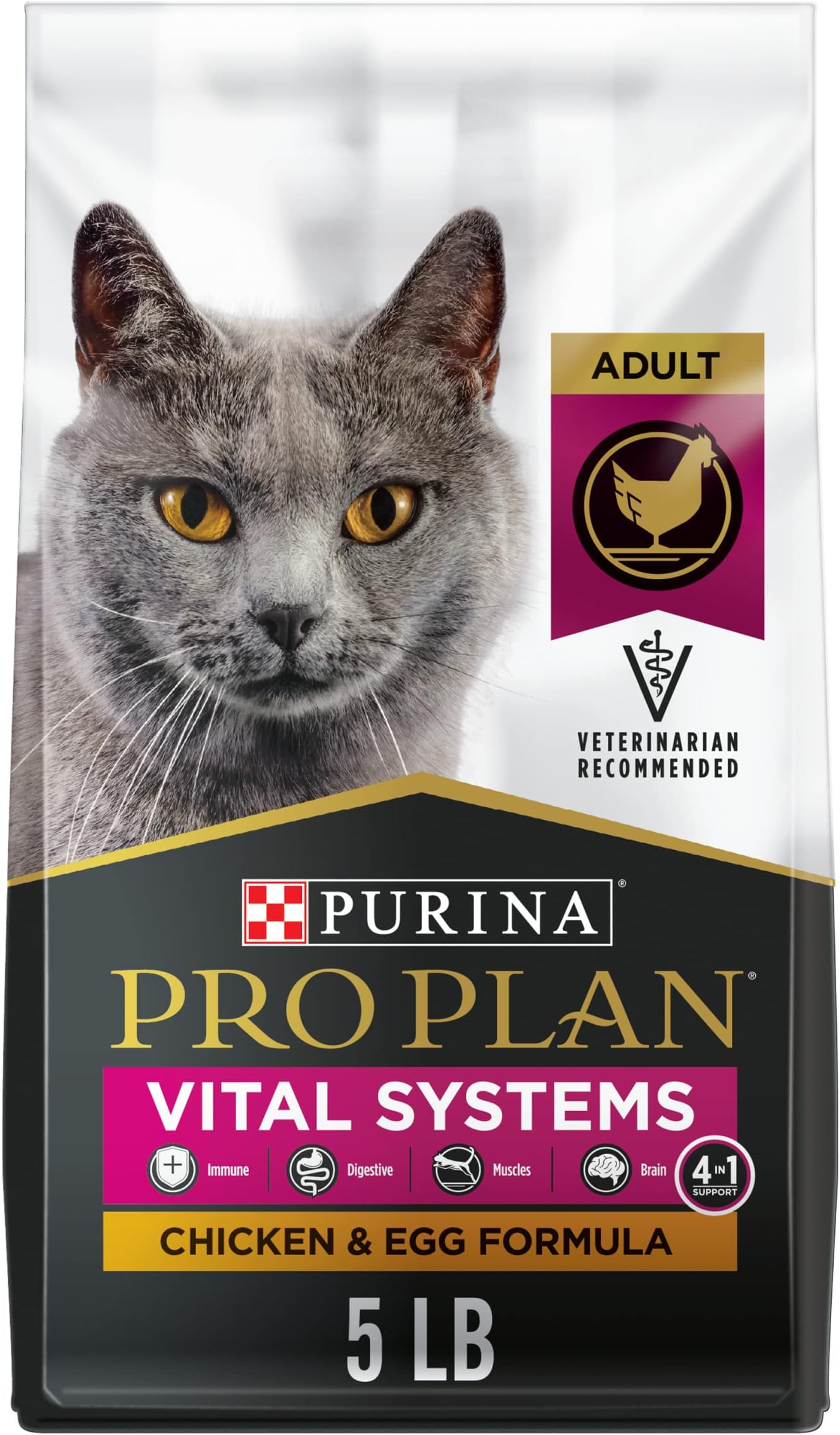 Vital Systems Chicken and Egg Formula 4-in-1 Adult Dry Cat Food - 5 lb. Bag