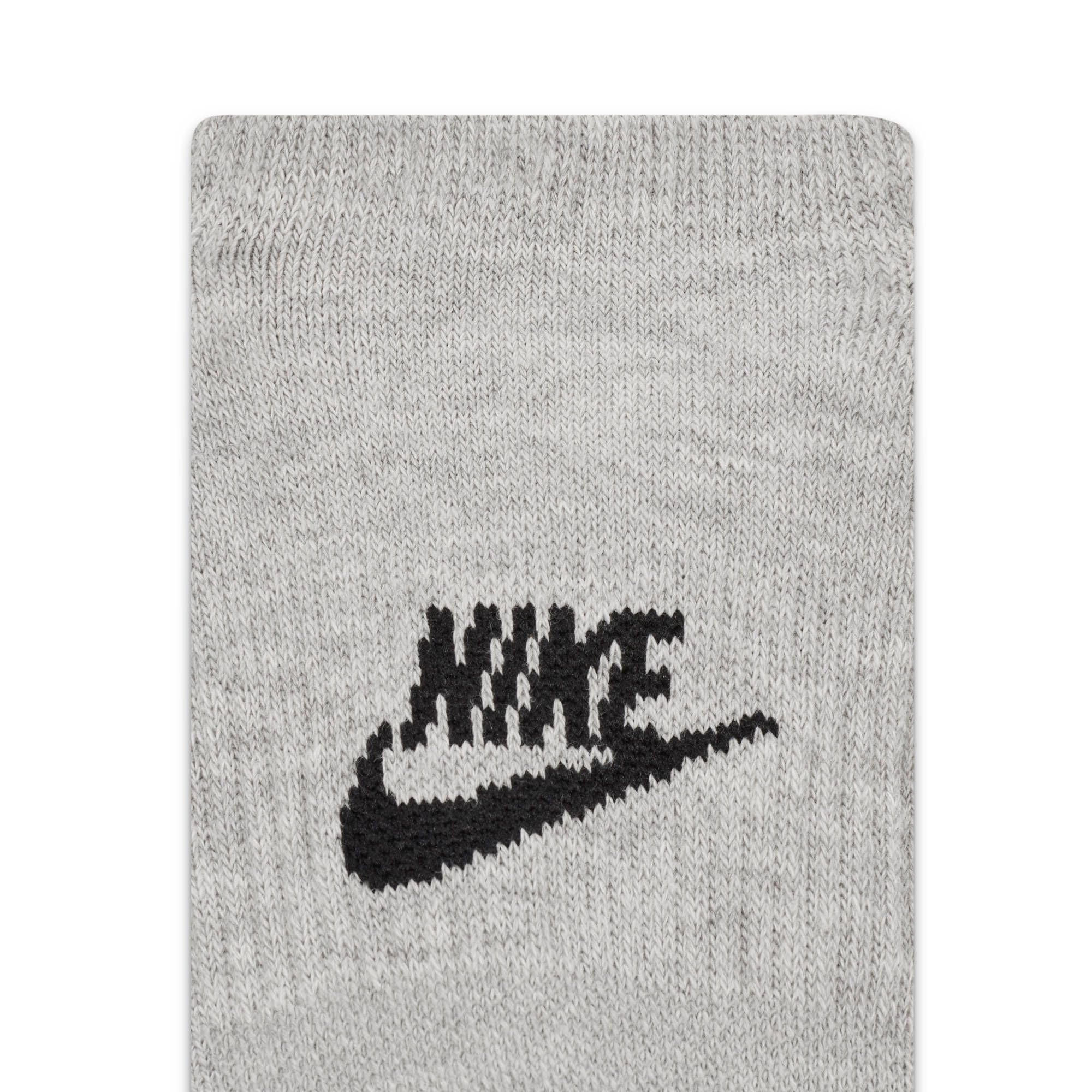 NIKE DN3314-063 Everyday Plus Cushioned Socks Unisex Dk Gray Heather/Black S - Image 2