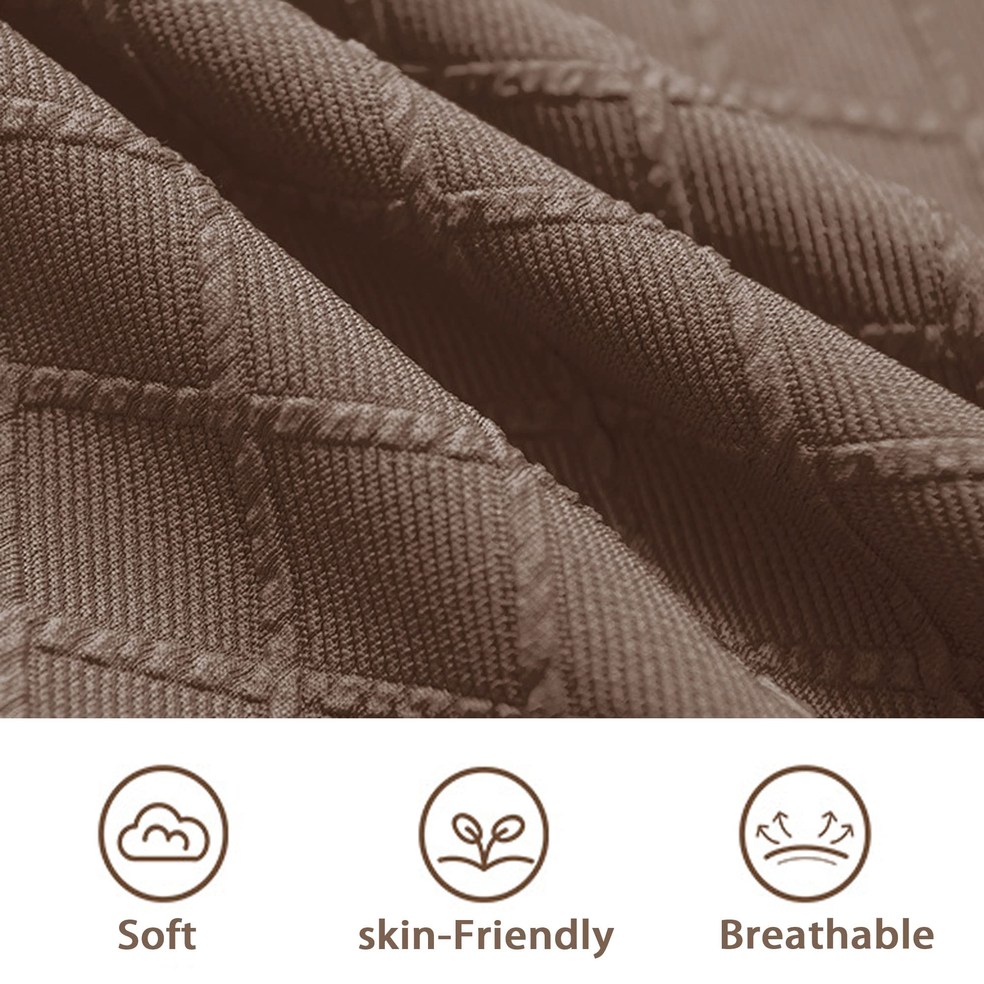 Coprisedie elasticizzate, con schienale alto, in jacquard, rimovibili, lavabile, per cucina, sala da pranzo, banchetti, set da 6 (rosa)