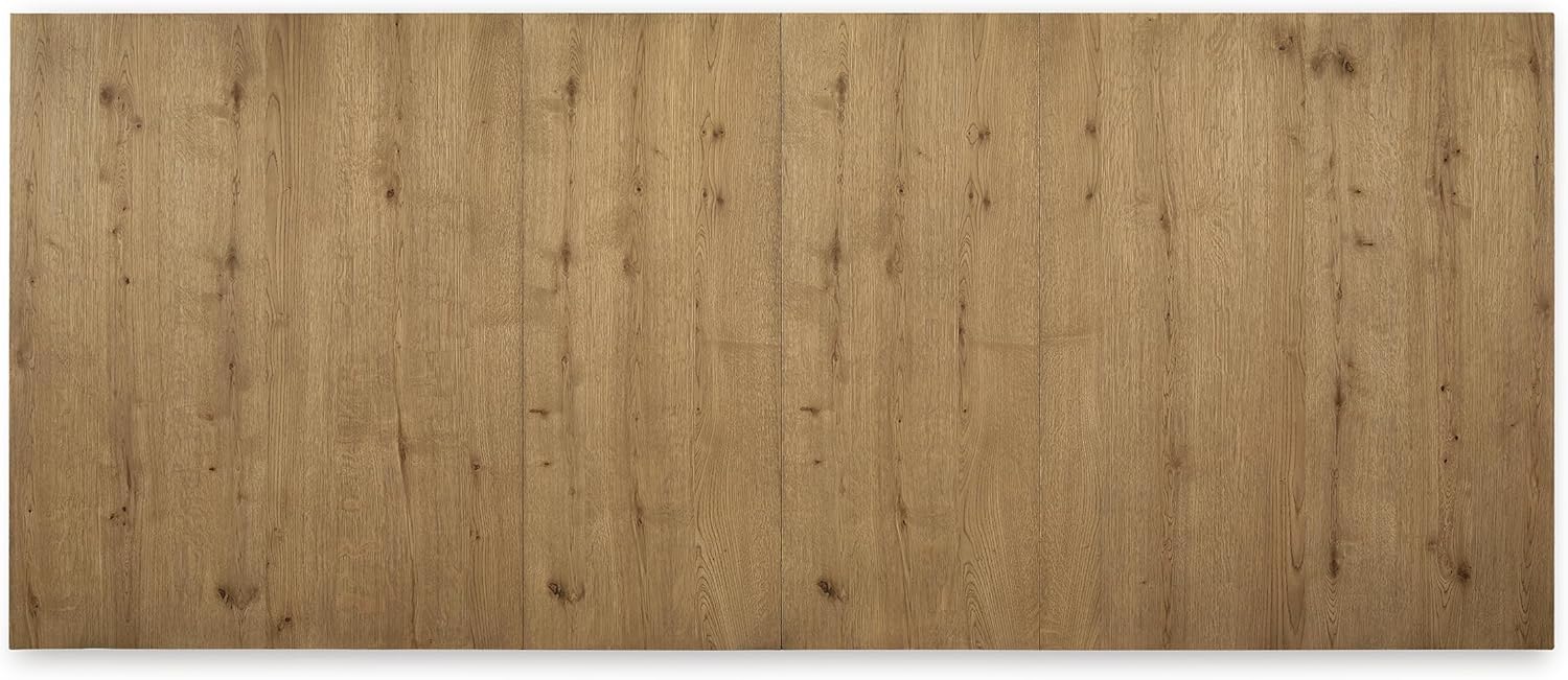 Rustic Oak Extendable Rectangular Dining Table for Ten