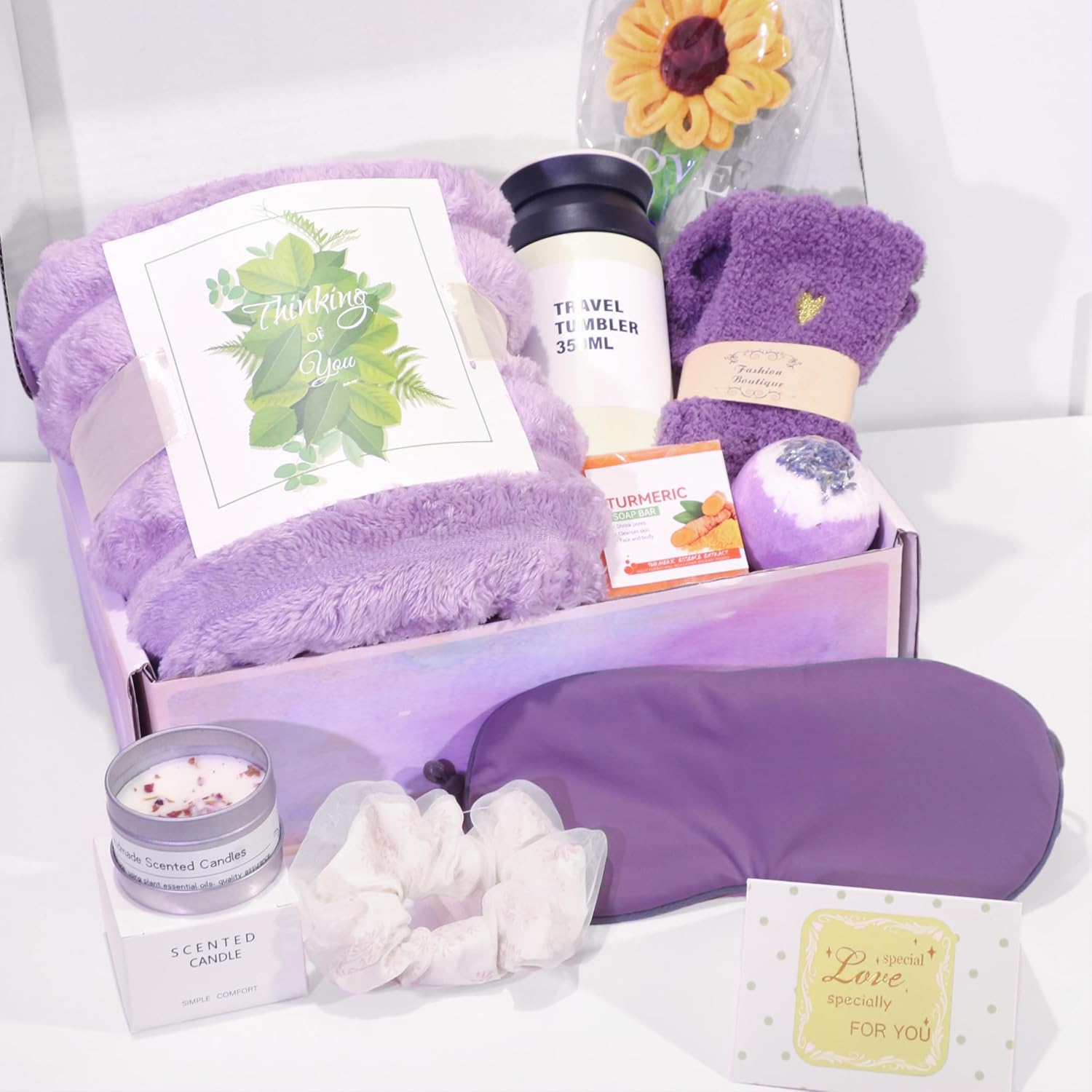 Livstxle Birthday Gifts for Women Get Well Soon Gift Baskets for Women After Surgery Self Care Gift Spa Care Package Inspirational Gifts for Her Mom Friends w/Blanket