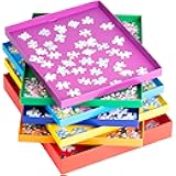 Tektalk Puzzle Sorting Trays Stackable Jigsaw Puzzle Sorters Puzzle Accessory for Puzzlers for Puzzles up to 1500 Pieces