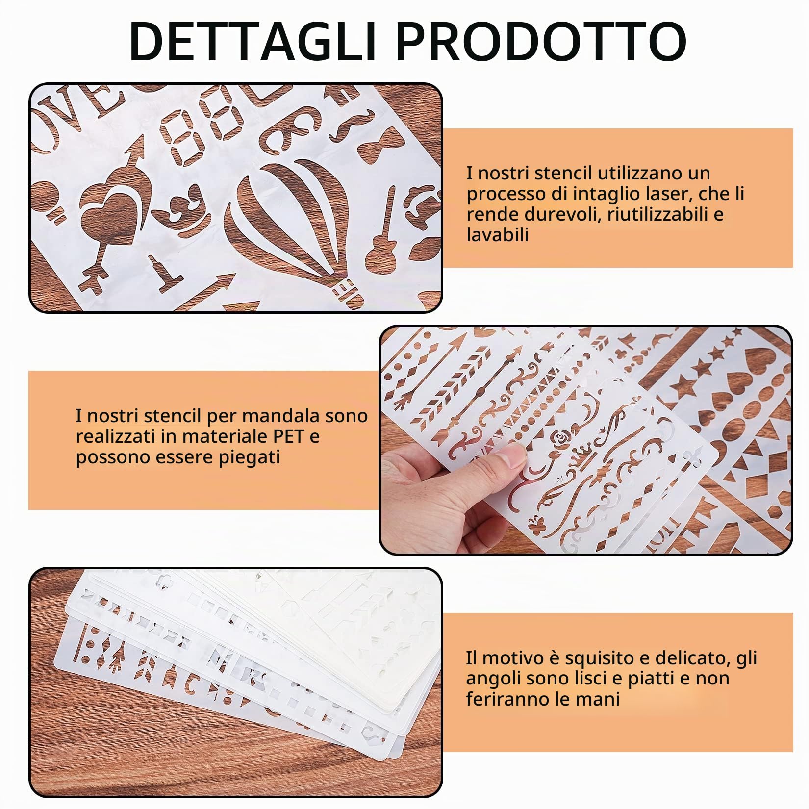 20 Pezzi Stencil Per Pittura, Stencil Riutilizzabile modelli di stencil, Bullet Journal Stencils, Modello di Pittura Stencils Set per Artigianato Verniciatura a Spruzzo Progetti Artistici fai da te