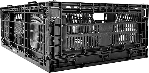 Miniatura 8 de JEZERO Caja de almacenamiento profesional apilable y plegable cestas de almacenamiento de utilidad de pared rallada para almacenamiento y