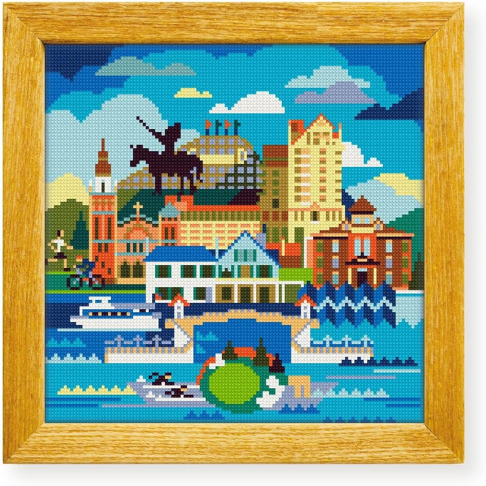 Awesome Pattern Studio Coeur Dalene Idaho USA DS318, Diamond Painting Kit, Diamond Art Kits for Adults, Full Drill 5D Diamond Dots Kits. All Items Included.