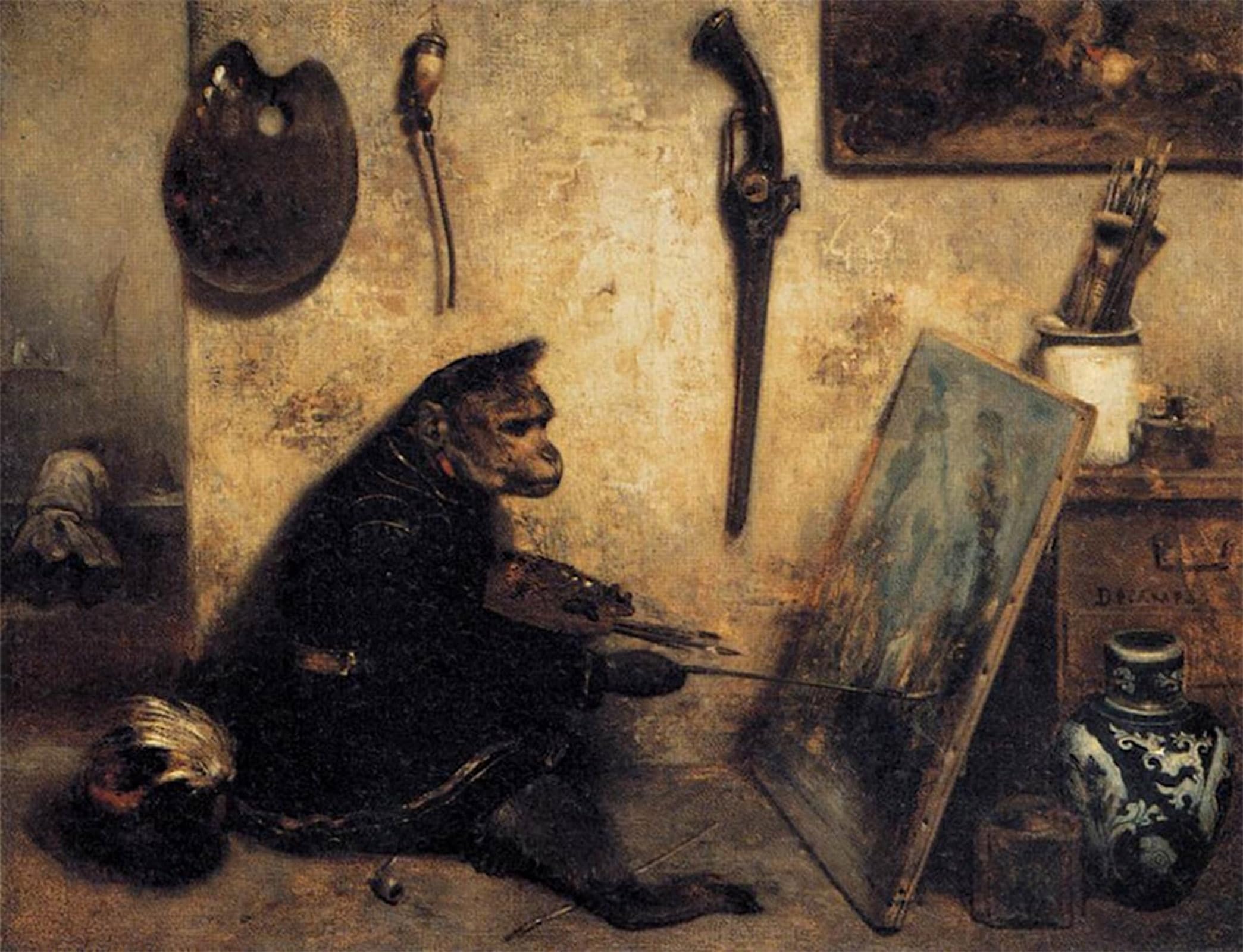 ARTXLXXBN Famous Painting Art Wall Decor Abstract Art Picture The Alexandre Gabriel Decamps Animal Pictures for Home Decor 60x90cm