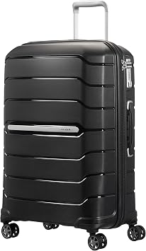 Samsonite Flux - Spinner M, Expandable Suitcase, 68 cm, 75/85 L, Black Black