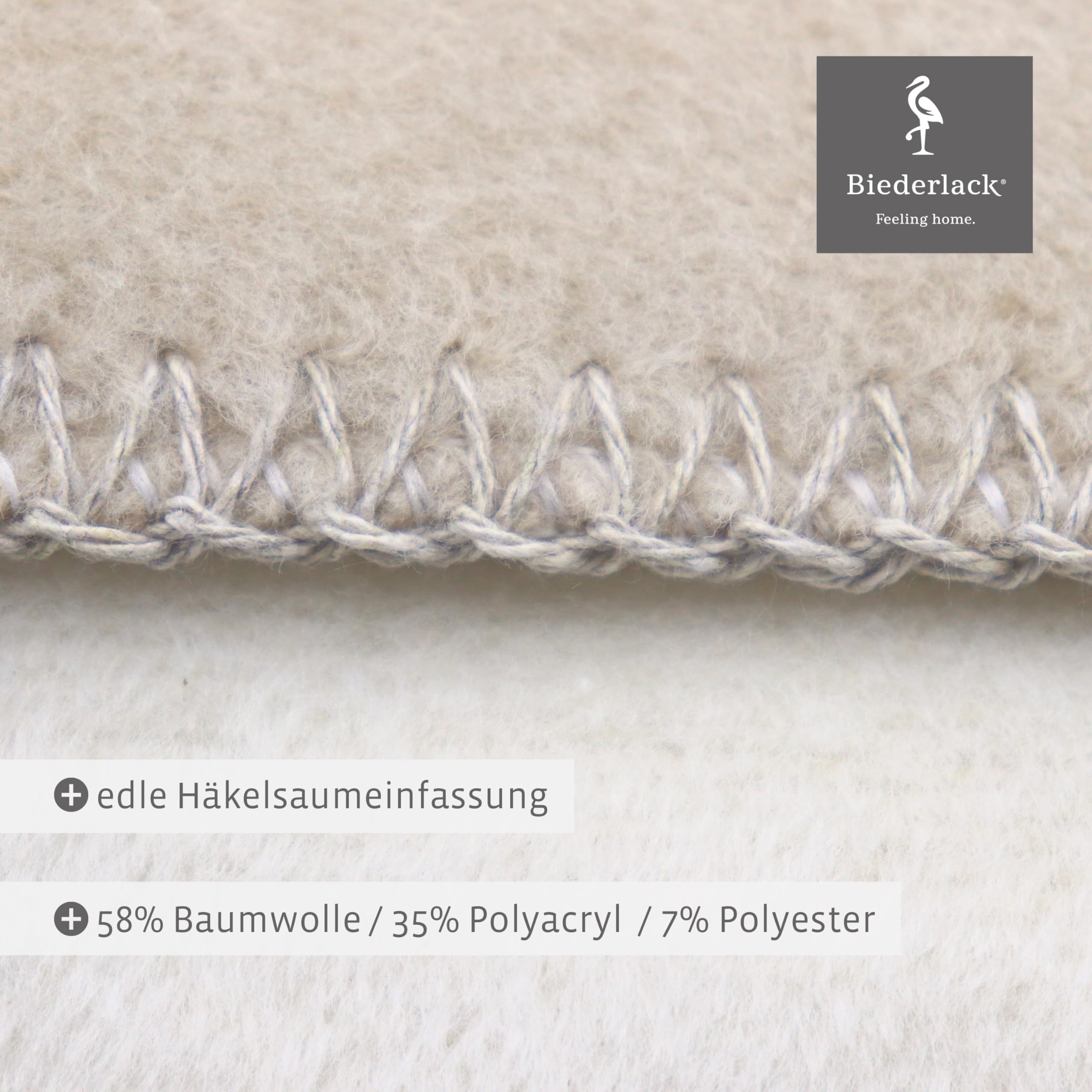 biederlack® weiche Wohndecke Cotton Doubleface, Sofadecke in 150x200 cm
