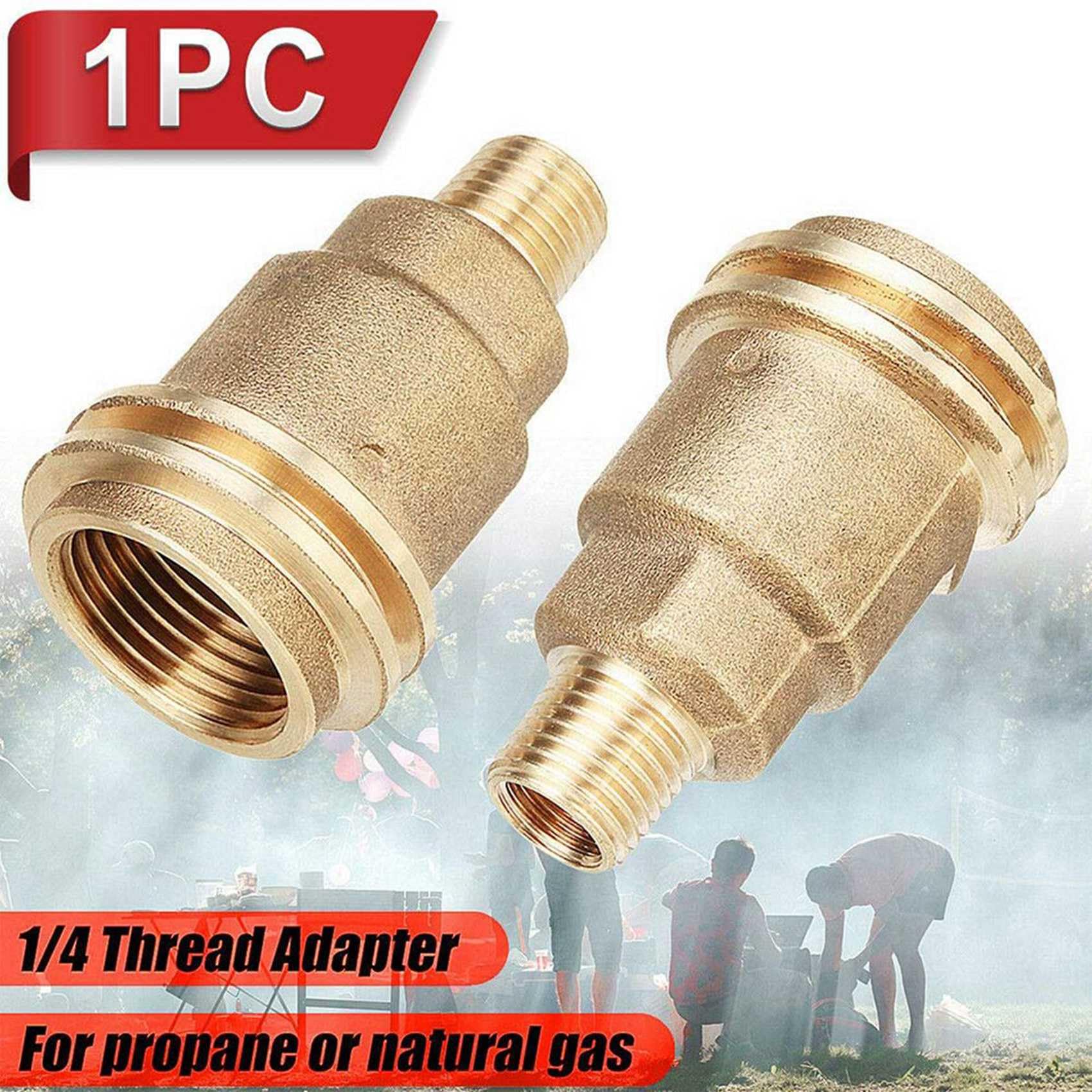 5X Adaptador de Manguera de Conexión de Gas Propano con Tuerca QCC1 con Rosca Macho de 1/4 Pulgadas, Accesorios de Conexión Rápida de Propano, Adaptador de Propano