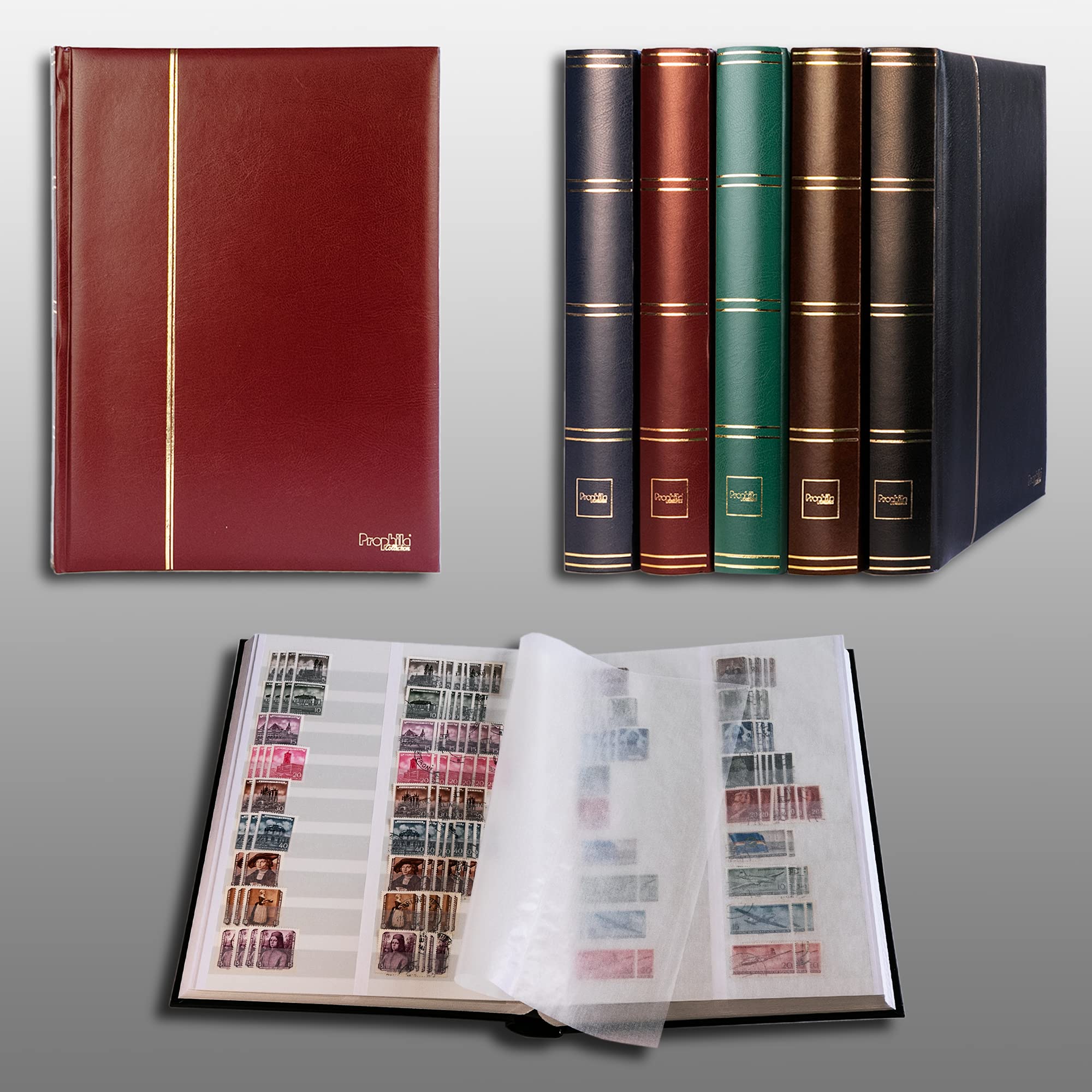 Prophila clasificador 60 Paginas Blanco y Bandas DIVIDIDAS, Rojo Colore
