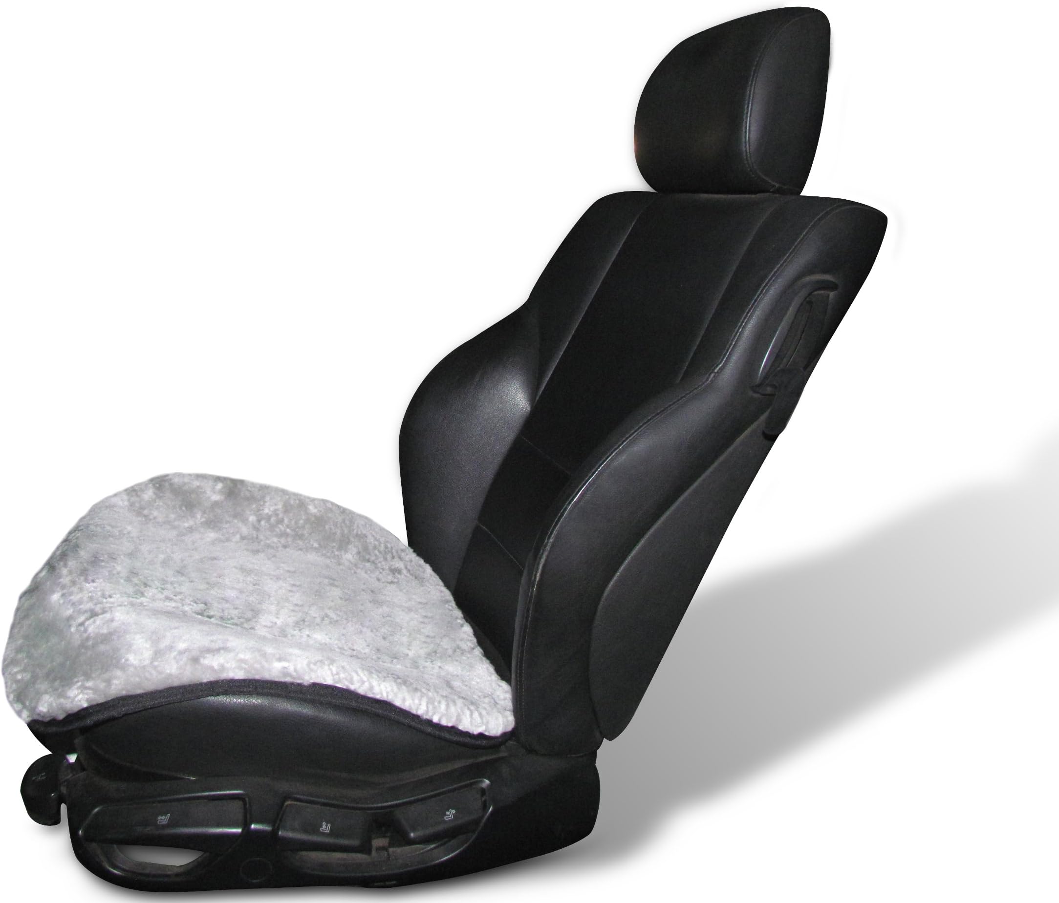 Seat Pad made from Luxurious Australian Merino Sheepskin - Sterling (For car, office chair, or plane)