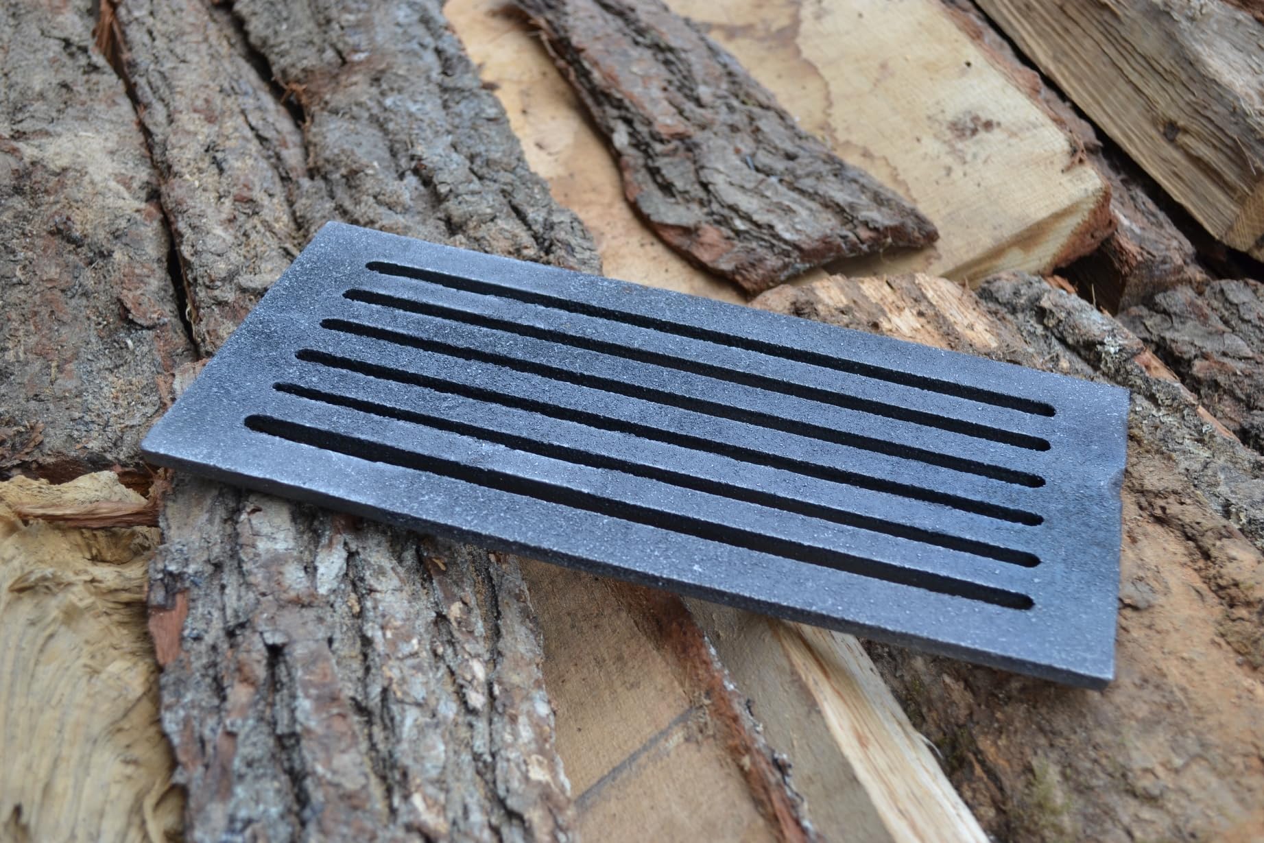 SEZAM Parrilla de hierro fundido para horno, 30 x 15 cm, diferentes diámetros, apta para estufa de chimenea, rejilla para horno, rejilla para el carbón