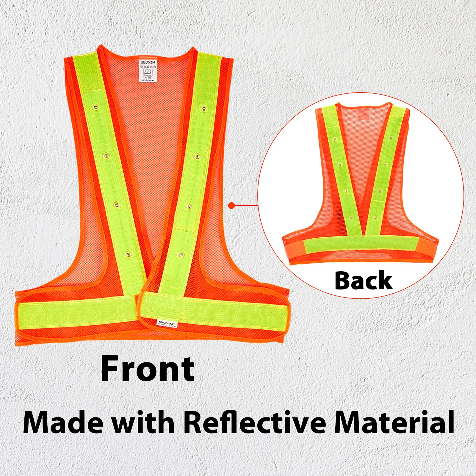 Chaleco reflectante LED para correr con luces nocturnas de alta visibilidad, equipo de seguridad elástico ajustable para caminar, ciclismo, ciclismo