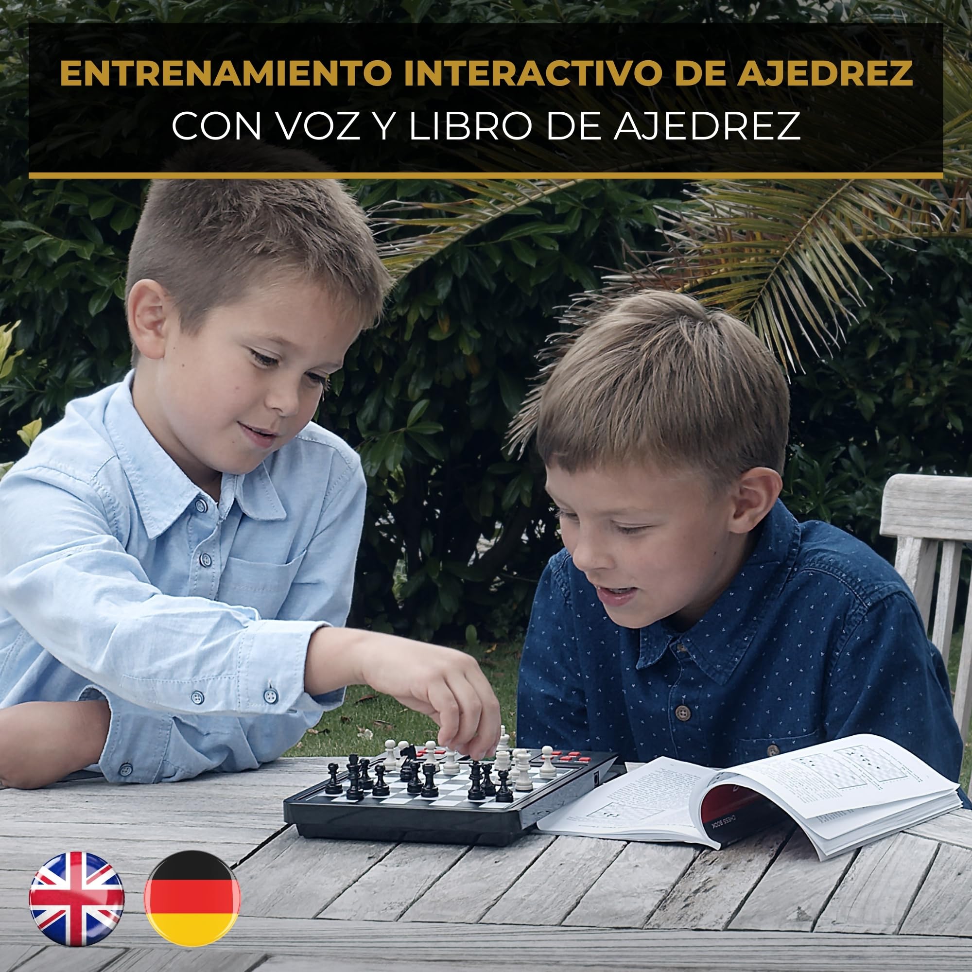 MILLENNIUM Kárpov Escuela de ajedrez: Ordenador de ajedrez con Manual de Aprendizaje, tareas interactivas y con Voz, para Principiantes y niños. Ideal también para escuelas y Clubes.