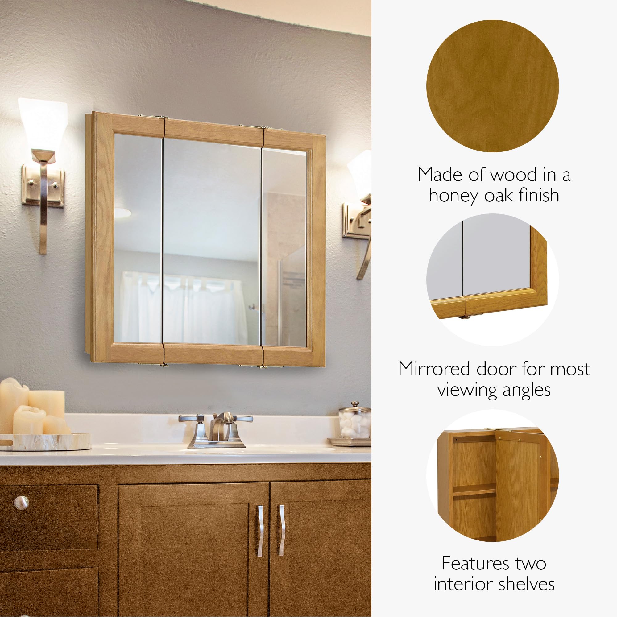 Amazon.com: Design House 24 Inch Bathroom Medicine Cabinet, Wall