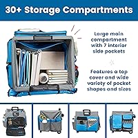 Vista 6 de Set de carrito universal y bolsa organizadora ECR4Kids, MemoryStor, Azul, 2