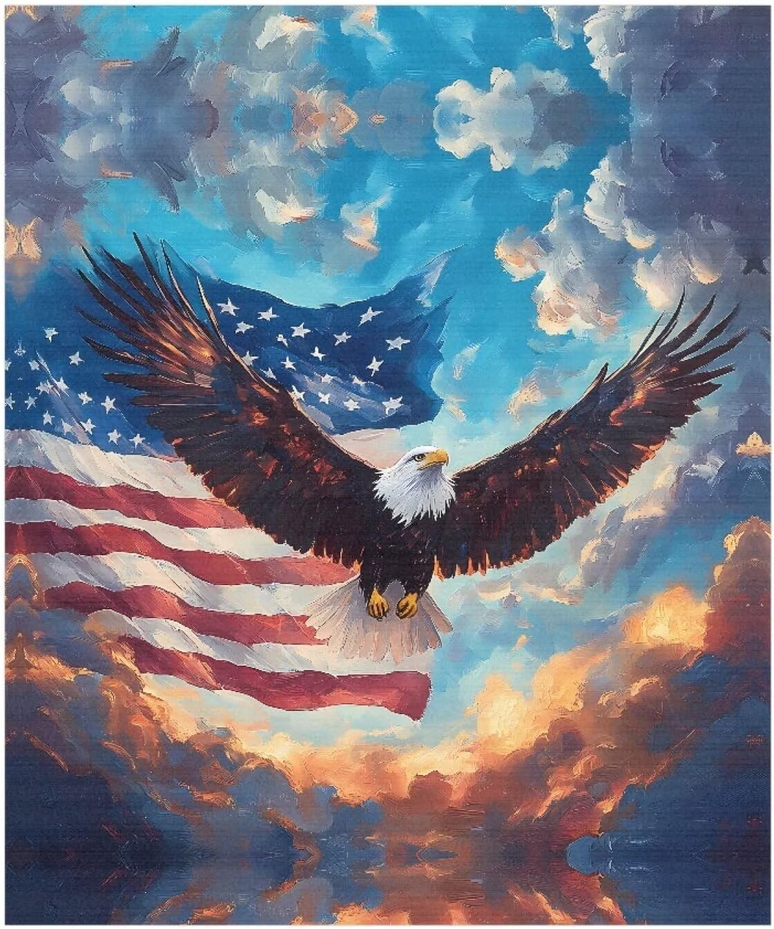 Dishwasher Magnet Cover, Eagle Oil-Proof Metal Dishwasher Front Door Sticker Anti-Slip Magnetic Dishwasher Cover 22x26 Inch for Refrigerator Kitchen Appliance