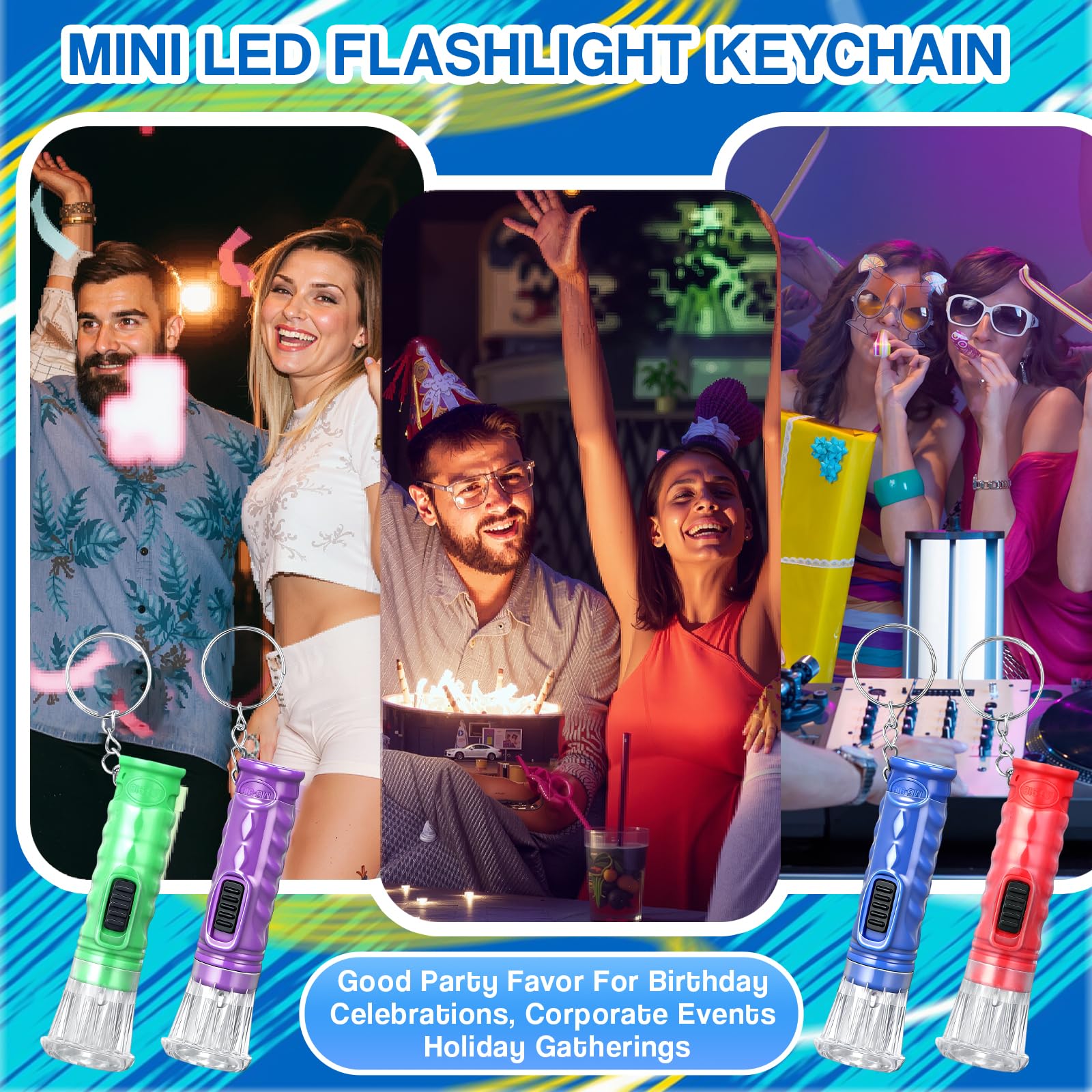 Amazon.com: Jexine 50 Pcs Mini Flashlight Keychains Bulk with