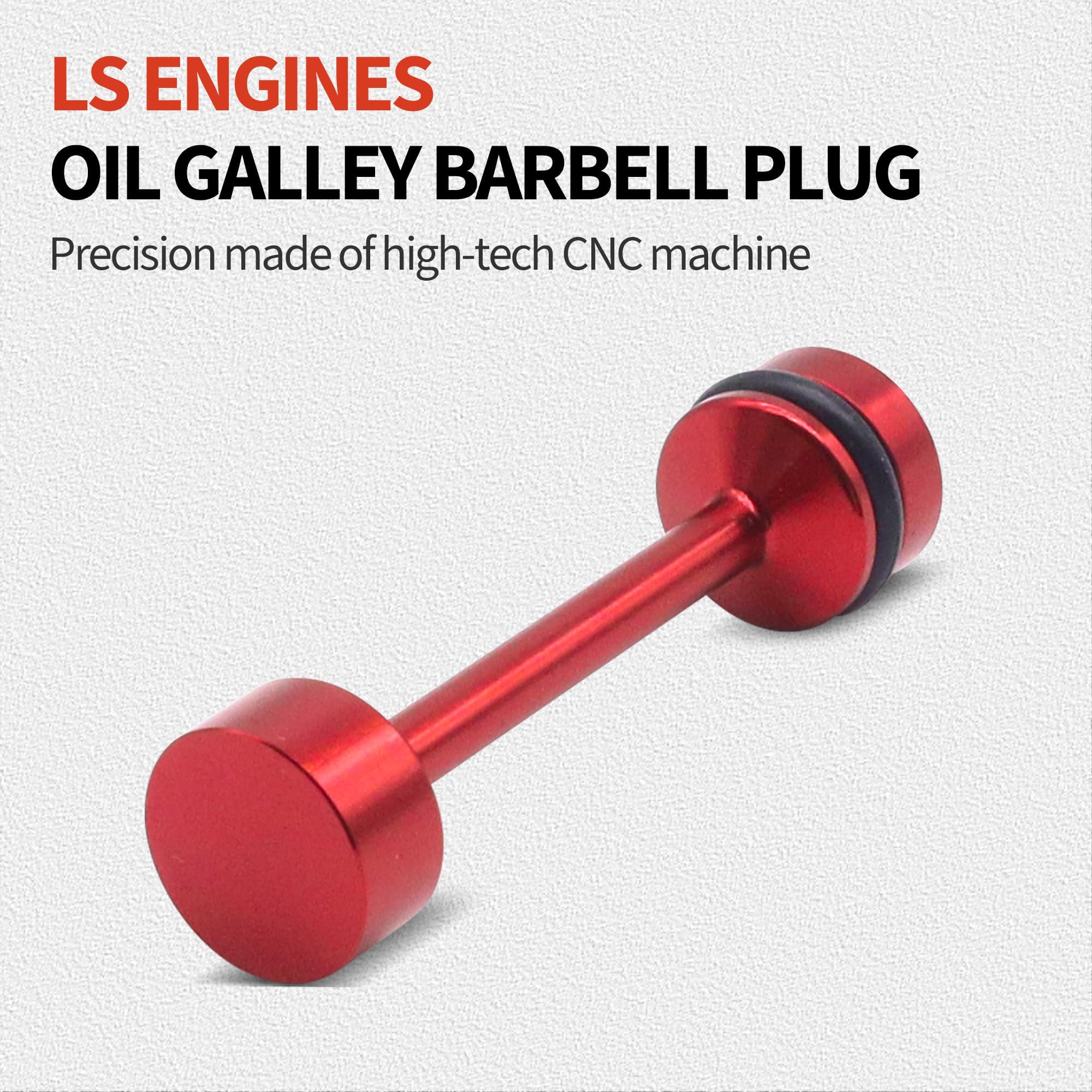 LS Billet Aluminum Oil Diverter Barbell For LS1/LS2/LS3 Engines (4.8-7.0L) - Includes Gasket