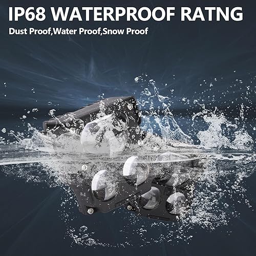 Miniatura 5 de YCHOW-BEAM Cápsulas LED blancas y amarillas, 3 pulgadas, 160 W, de doble color, todoterreno, luces de trabajo, 10800 lúmenes, haz puntal, montaje en