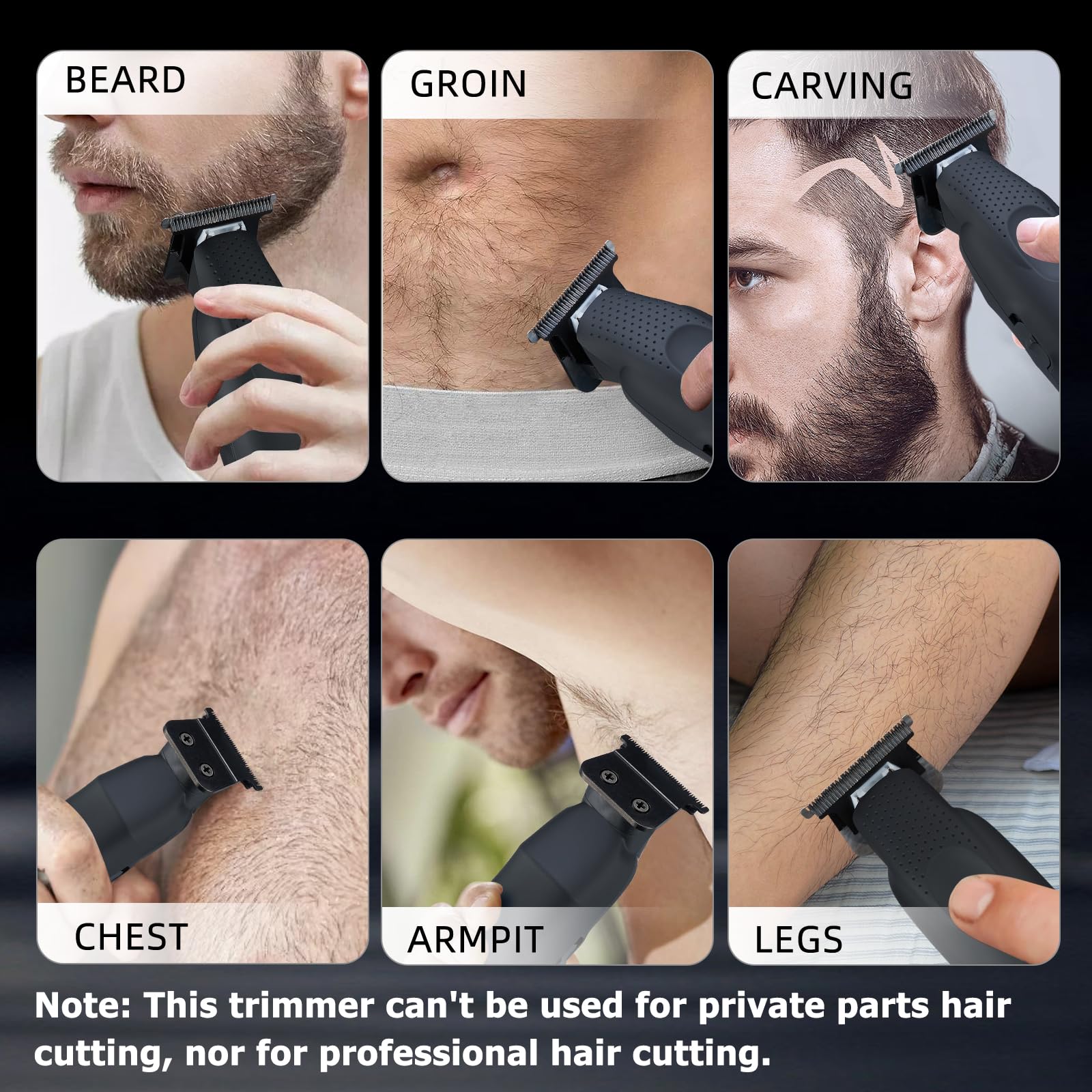 IWEEL Beard Trimmer for Men Professional Hair Trimmer for Men Hair Clippers Eletric Razor Shavers Zero Gapped T Blade Edgers Liners Cordless Rechargeable Mustache Grooming Kit for Body
