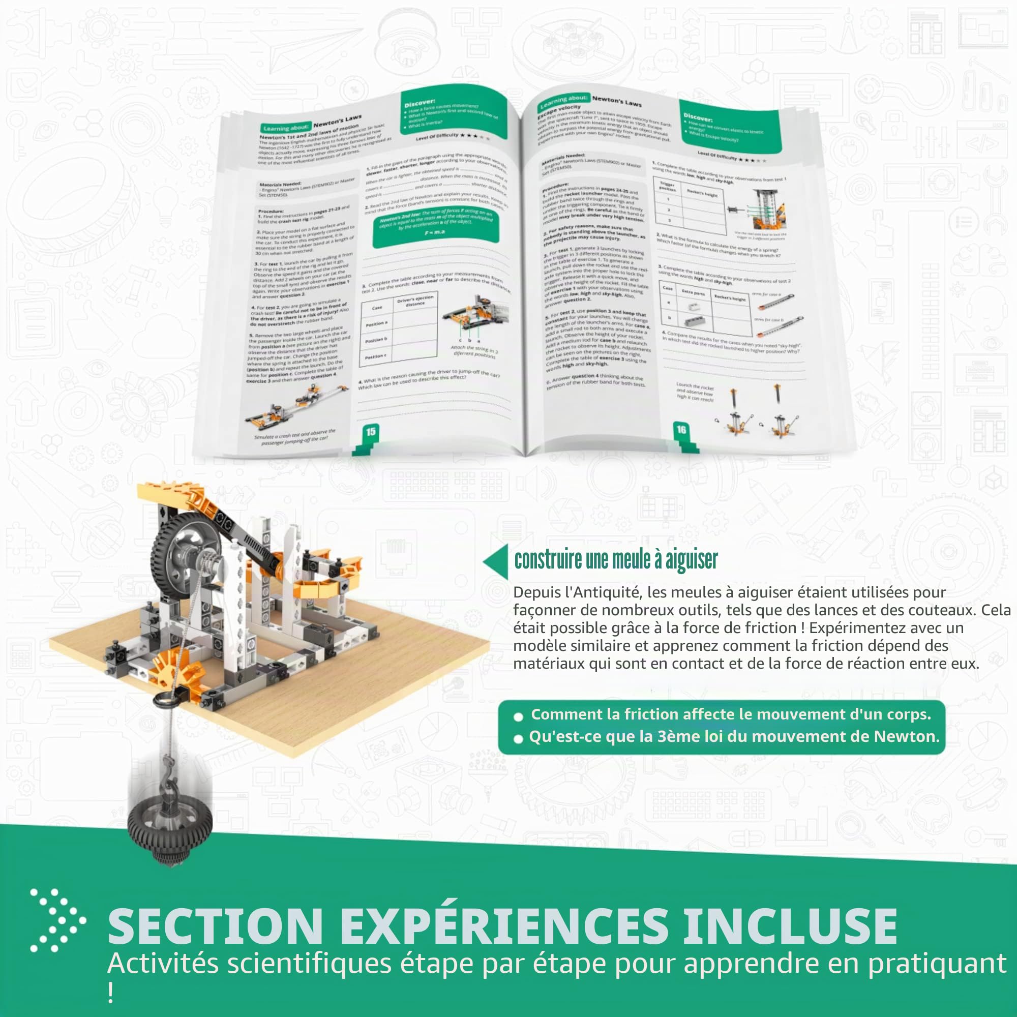 Engino Stem Newton's Lois & Inclined Planes Jouet de Construction