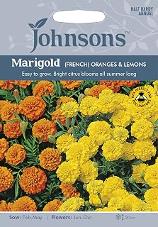 Johnsons 24026 Flower Seeds, Marigold (French) Oranges and Lemons, Mixed