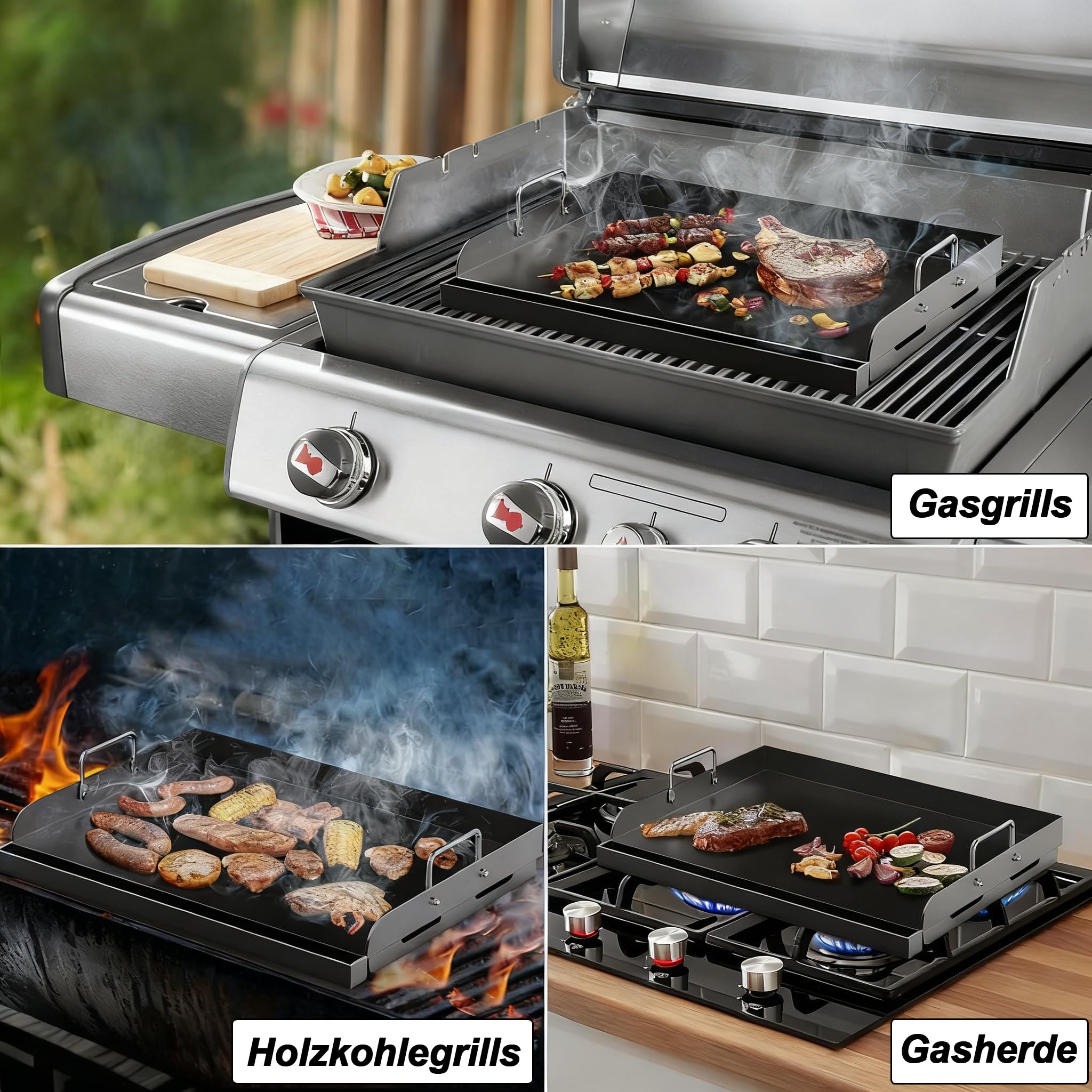 Griglia universale per barbecue Plancha