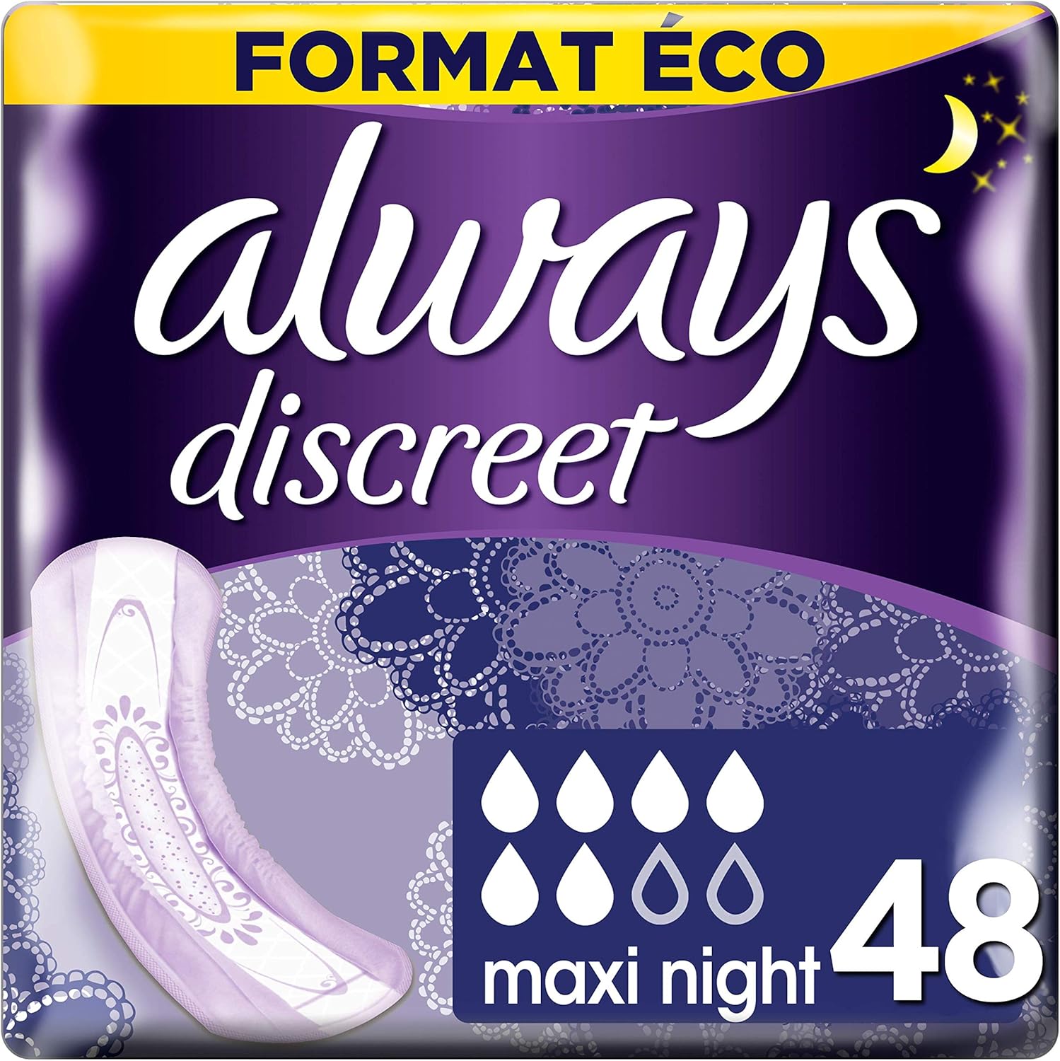 Always Discreet, 20 Serviettes Hygiéniques Incontinence Femme, Small 2 Gouttes, Protection