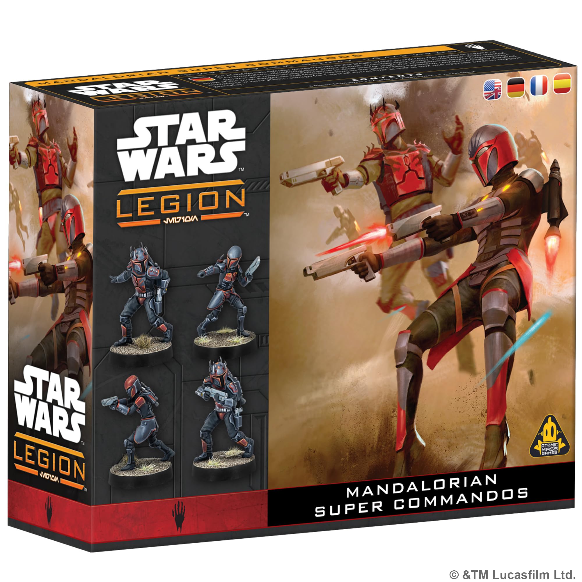 Asmodee, Star Wars: Legion - Mandalorian Super Commandos (Mandalorian Super Commandos), DE Version, Tabletop Expansion for 2 Players from 14 Years with 120-180 Minutes Playtime, Multilingual