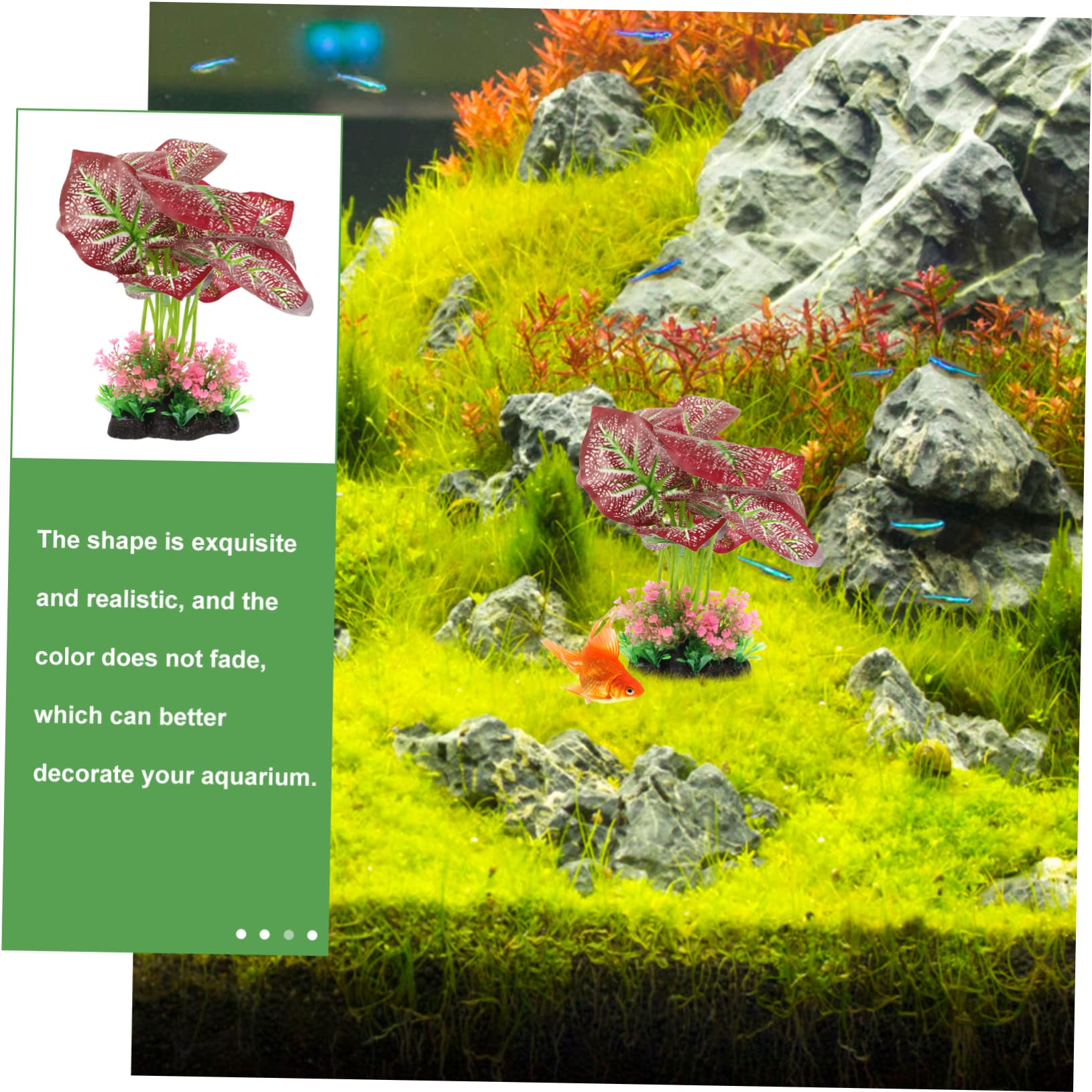 Yardwe 2stücke Künstliche Wasserpflanzen Für Aquarien Dekoration Pflegeleichte Aquarienpflanzen Aus Kunststoff Für Fischbecken Und Aquarienlandschaft Simulation Pflanzen Für
