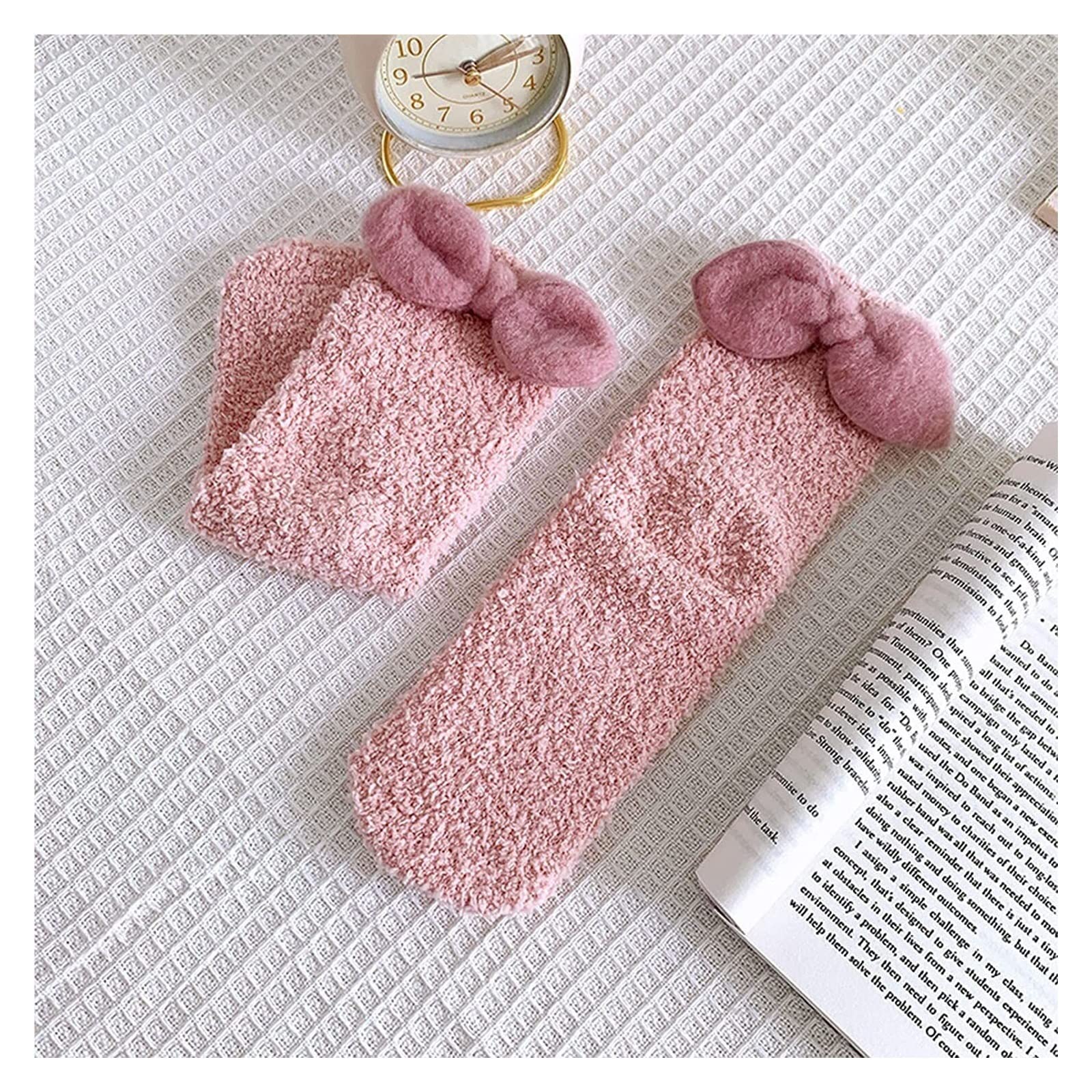 Calzini Morbidi e Termici, Calzini Invernali Da Donna Calzini Con Fiocco, Calzini Divertenti Calzini In Lana Autunno Inverno Calzini Morbidi E Spessi Letto Casa Dormire