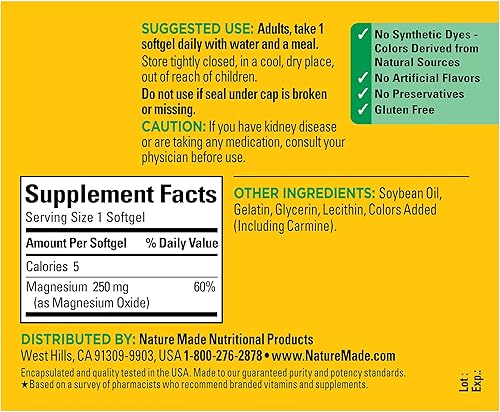 Vista 13 de Nature Made Magnesio 250 mg, 100 tabletas (paquete de 6)