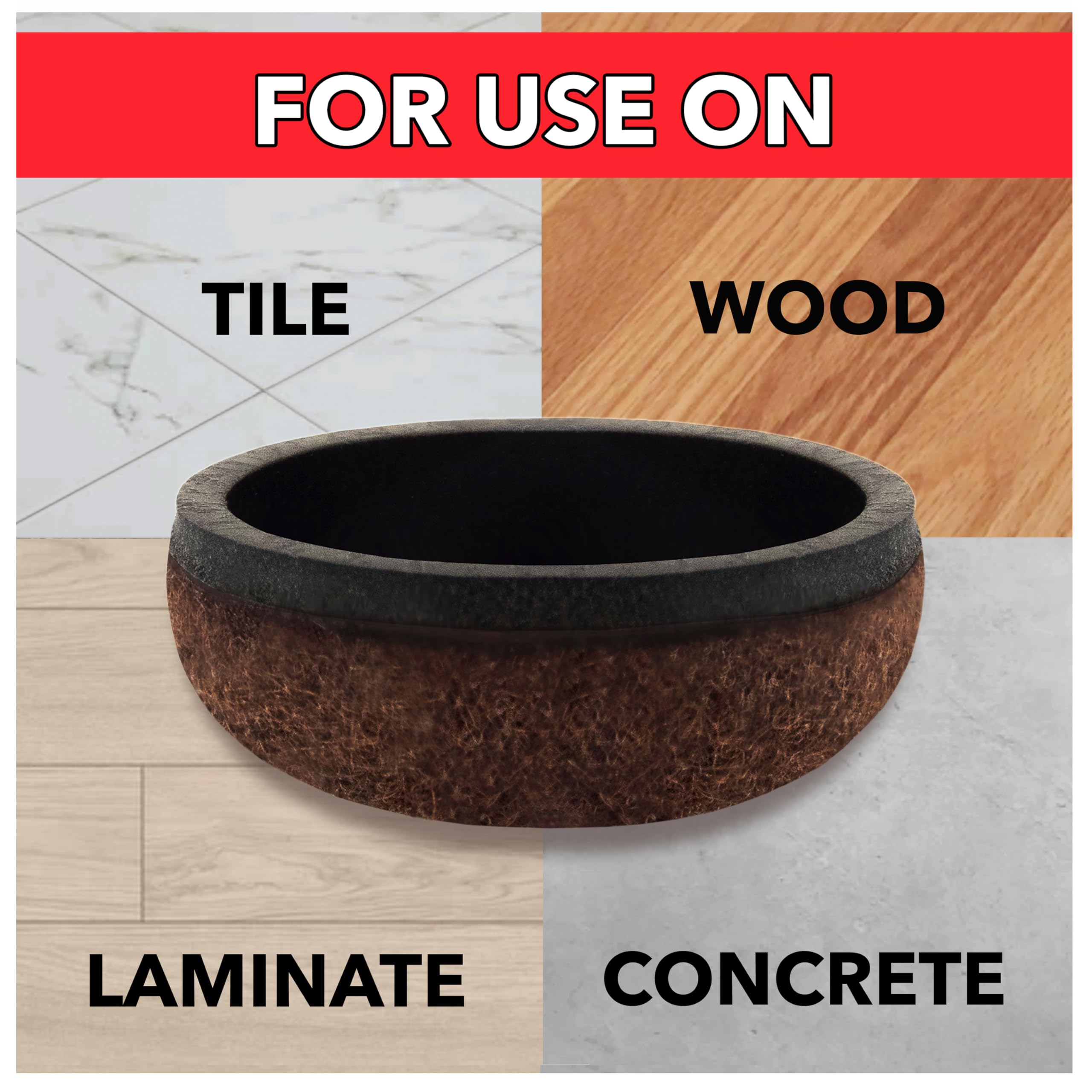 Super Sliders 1 Round Formed Secure Reusable Felt Furniture Sliders for Hard Surfaces Noise-Reducing Adhesive Furniture Moving Pads — view 3