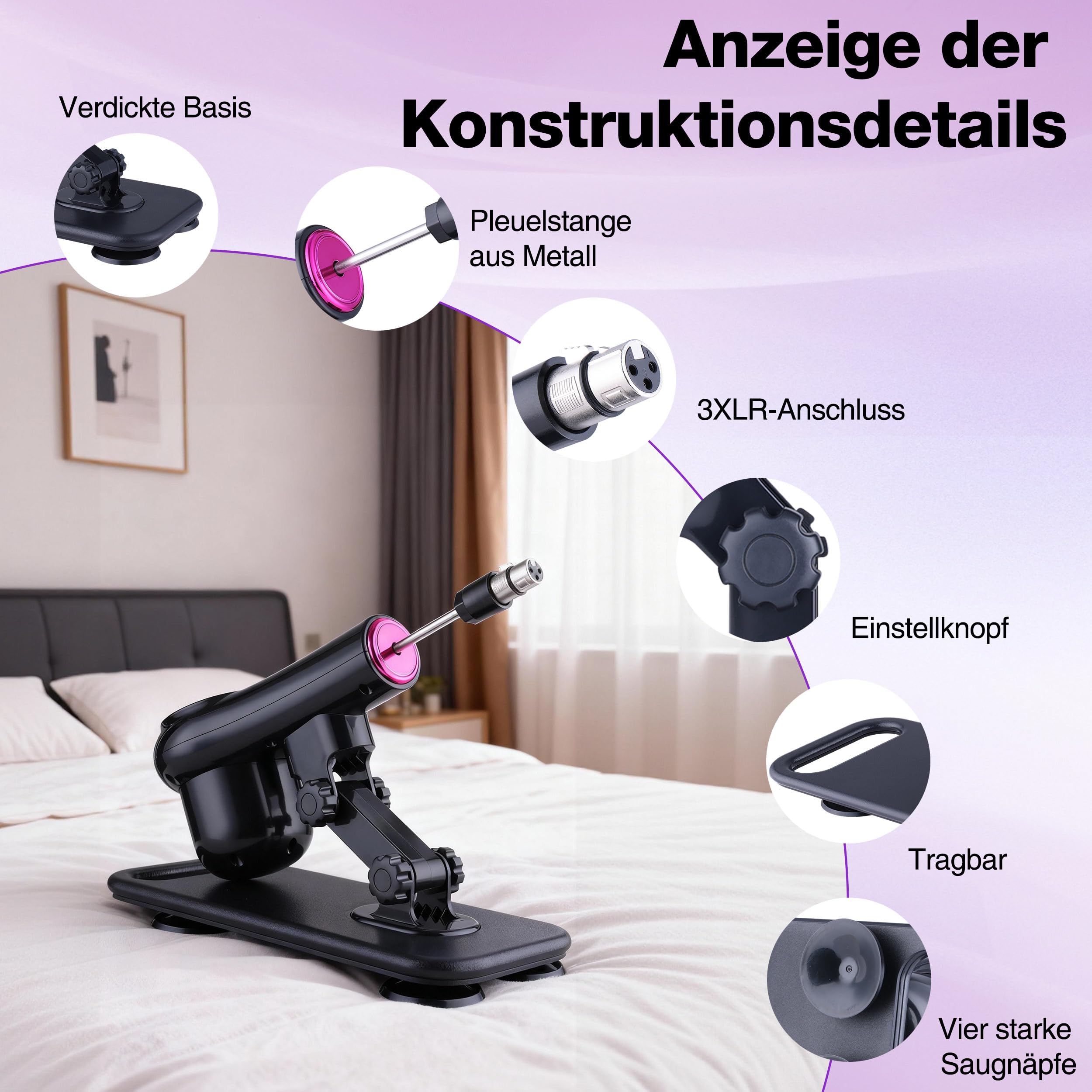 Fickmaschine Sexmaschine mit Fernbedienung mit Dildos für Frau Sexspielzeug | Sex Maschine für Erwachsene mit Aufsätzen Dildo Maschine für Männer Frauen Automatische Stoßmaschine mit Realistischem Dildo