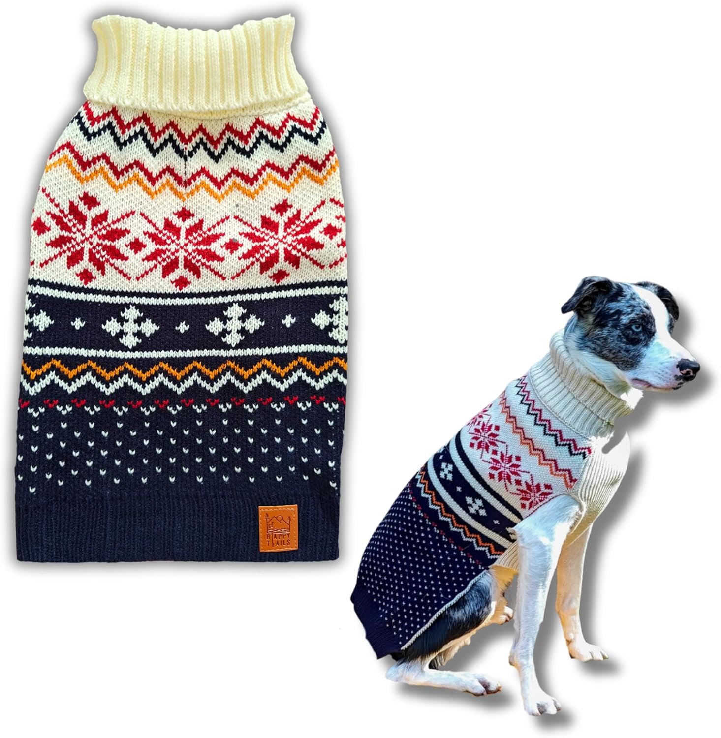 Cozy Acrylic Dog Sweater for Outdoor Adventures—Breathable & Insulating Knit—Classic Fit—Backpacking Gear for Dogs—Dog Hiking Gear—Dog Camping Gear (Large, Nordic) Cozy Acrylic Dog Sweater for Outdoor Adventures—Breathable & Insulating Knit—Classic Fit—Backpacking Gear for Dogs—Dog Hiking Gear—Dog Camping Gear (Large, Nordic)