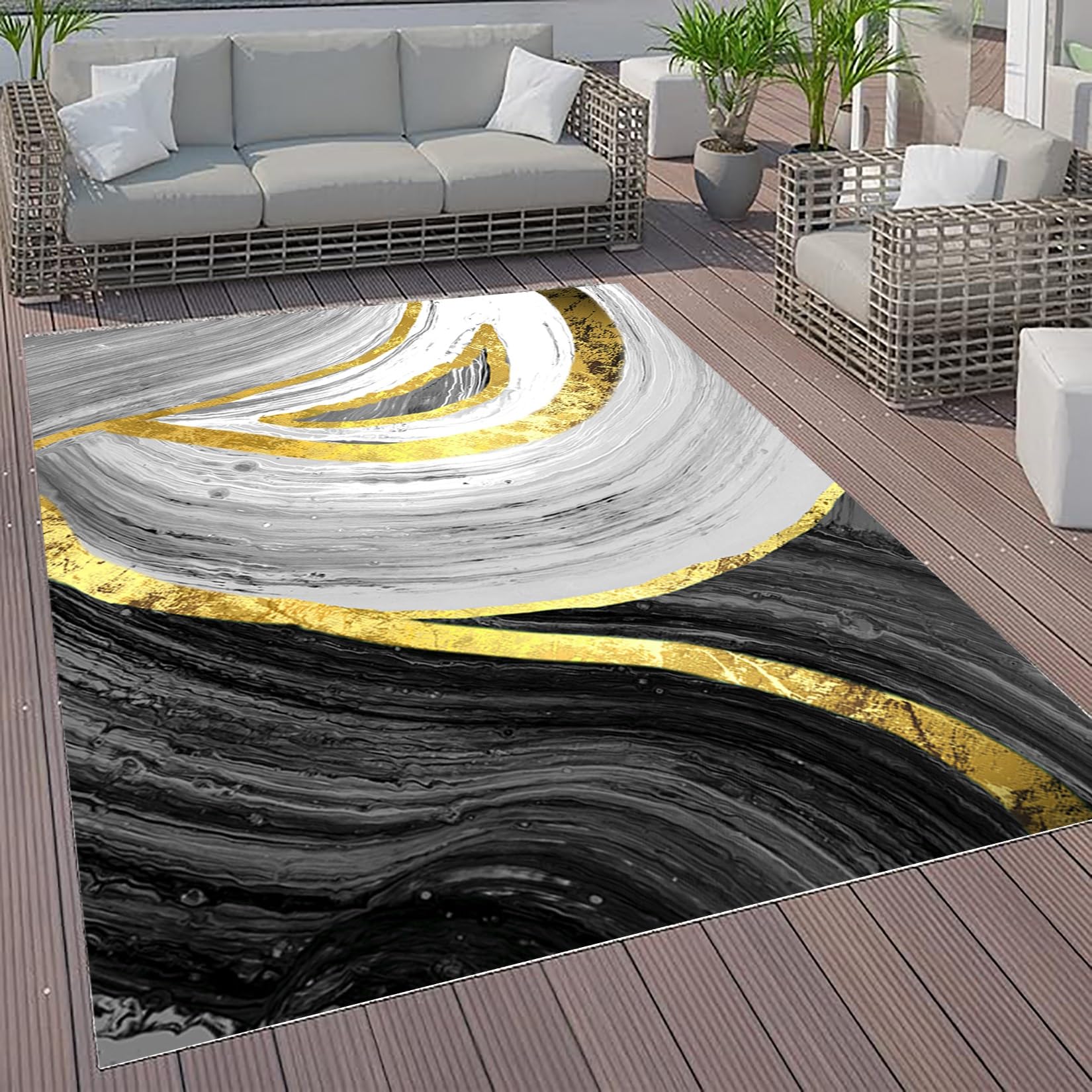 Teppich Läufer 45 x 210 cm rutschfest Waschbar Dauerhaft Küchenteppich, Läufer Modernen Preiswert für Küche, Terrasse & Wohnraum, B