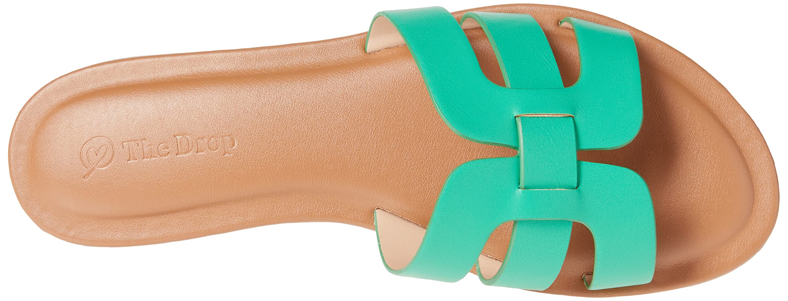 The Drop Women's Monika Flat H-Band Slide Sandal: 9 Jade