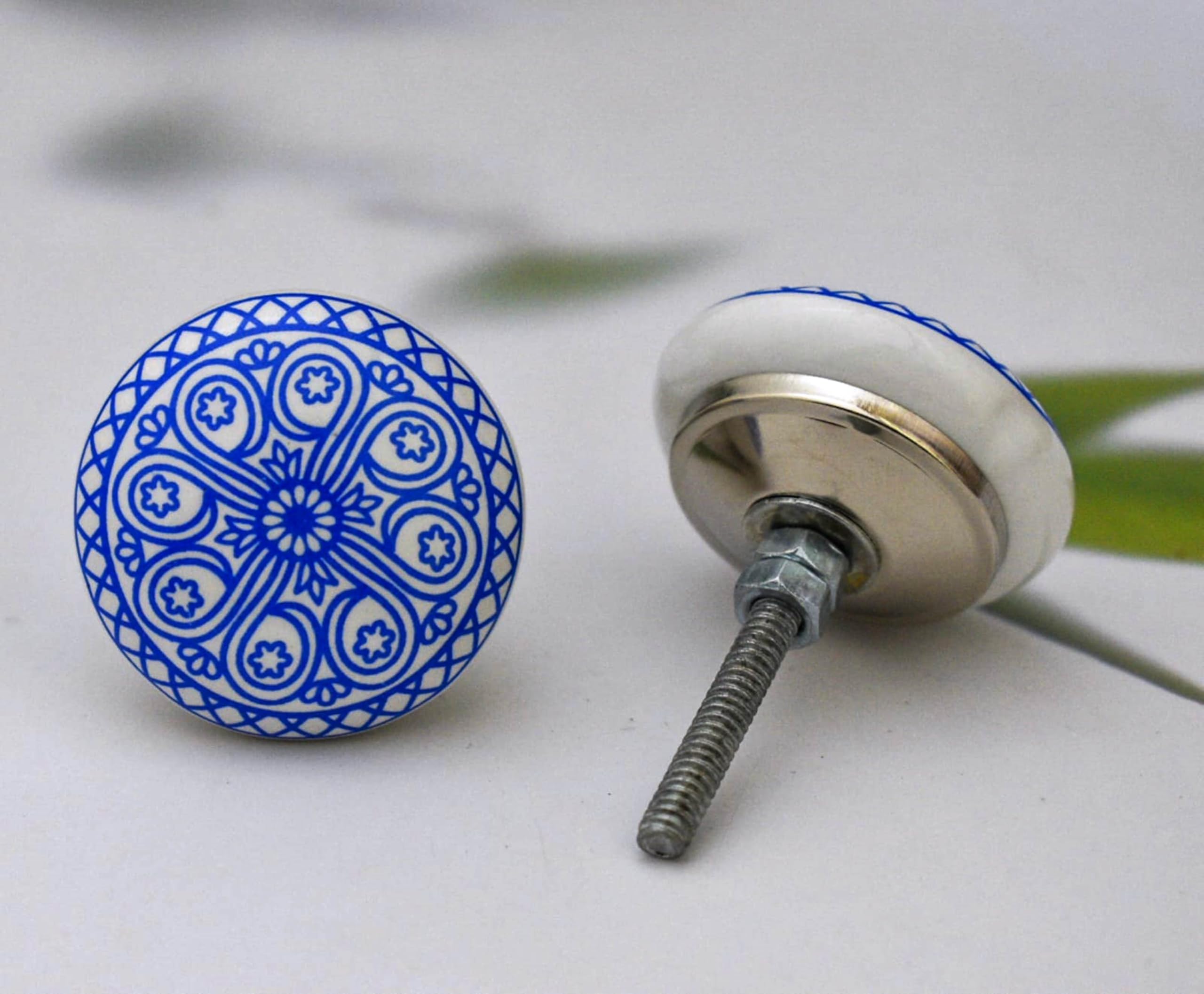 ARTISNO Ceramic Knobs Colorful Blue for Kitchen Cabinets Bathroom Cupboards Dresser Drawers Chest Handmade Pottery Set of 20 - Image 4