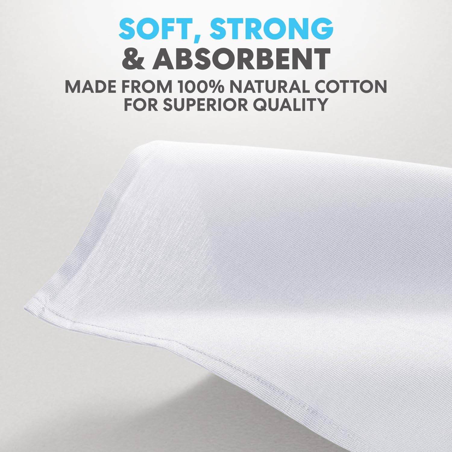Simpli-Magic Flour Sack Kitchen Towels 24'x24' (12 Pack) – 100% Cotton, Lint-Fre - product photo