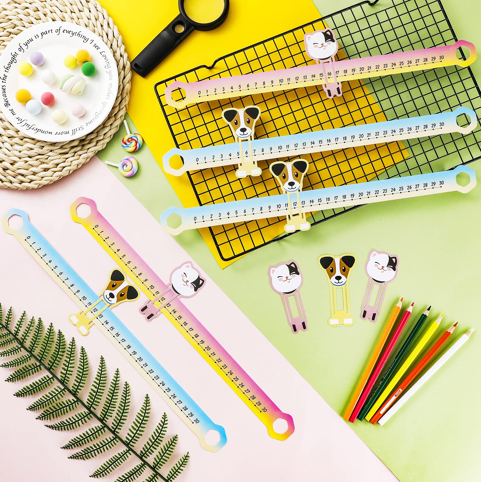 12 Pieces Slide and Learn Number Line Positive Integers Number Lines 21 x 3 Inch Number Line Focuses on Numbers 0 to 30 for Kindergarten School and Home - Image 7